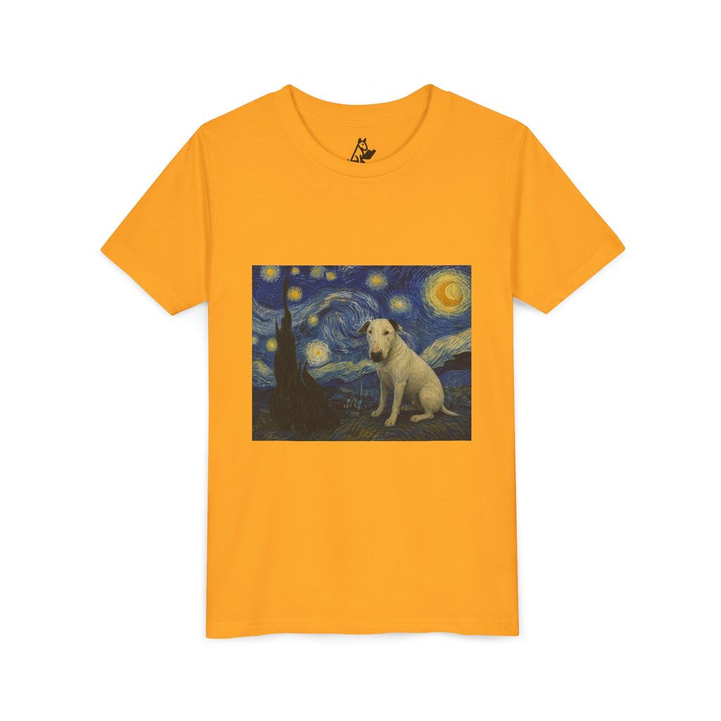 Bull Terrier The Starry Night — after Vincent van Gogh, 1889 | Youth Tee