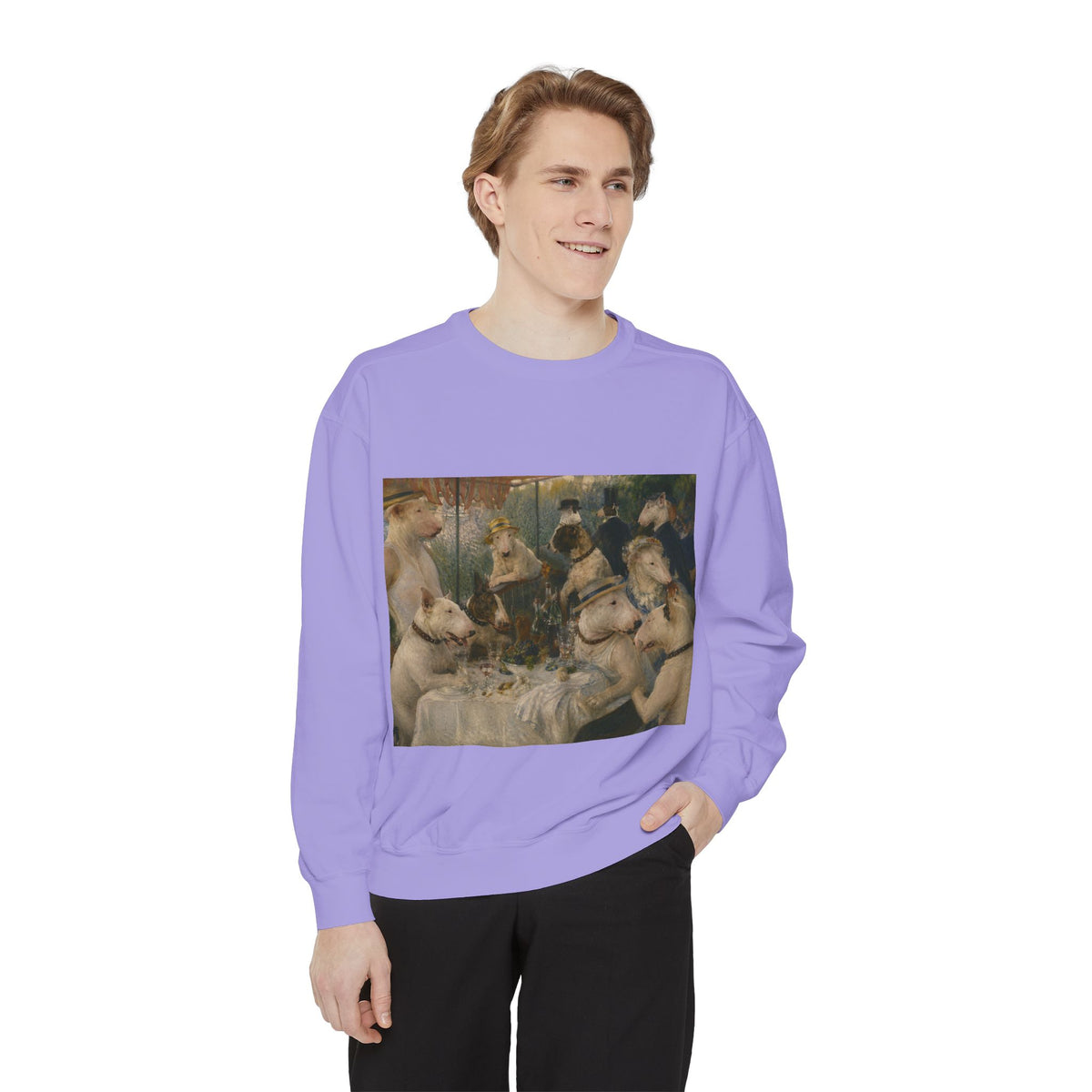Bull Terrier Luncheon of the Boating Party — after Pierre-Auguste Renoir, 1881 | Crewneck