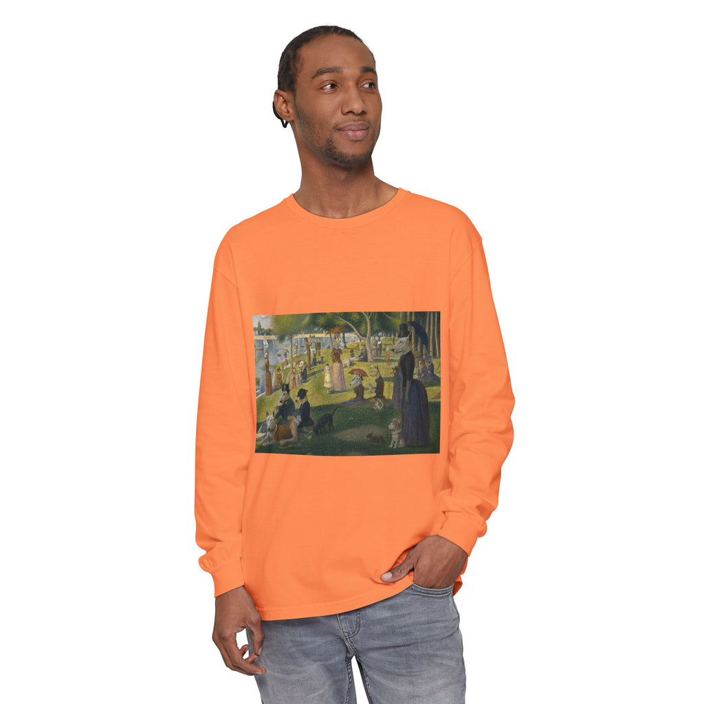 Bull Terrier A Sunday Afternoon on La Grande Jatte — after Georges Seurat, 1886 | Long Sleeve