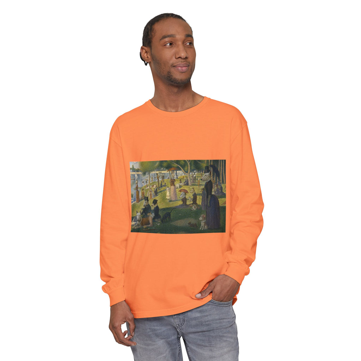 Bull Terrier A Sunday Afternoon on La Grande Jatte — after Georges Seurat, 1886 | Long Sleeve