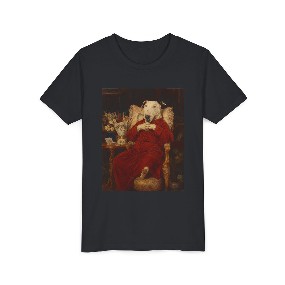 Bull Terrier A Happy Birthday — after Antonio Casanova y Estorach, c.1890 | Youth Tee