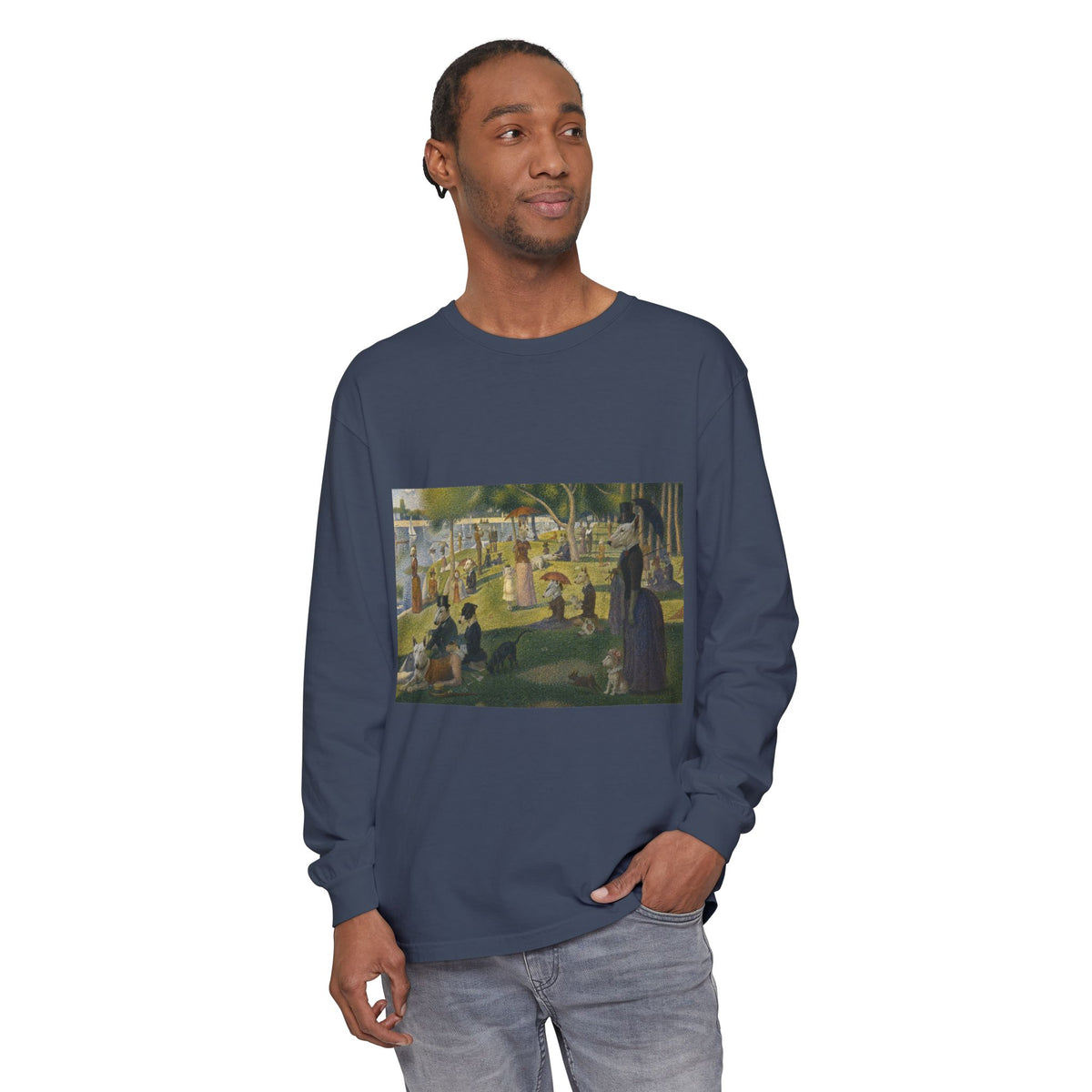 Bull Terrier A Sunday Afternoon on La Grande Jatte — after Georges Seurat, 1886 | Long Sleeve