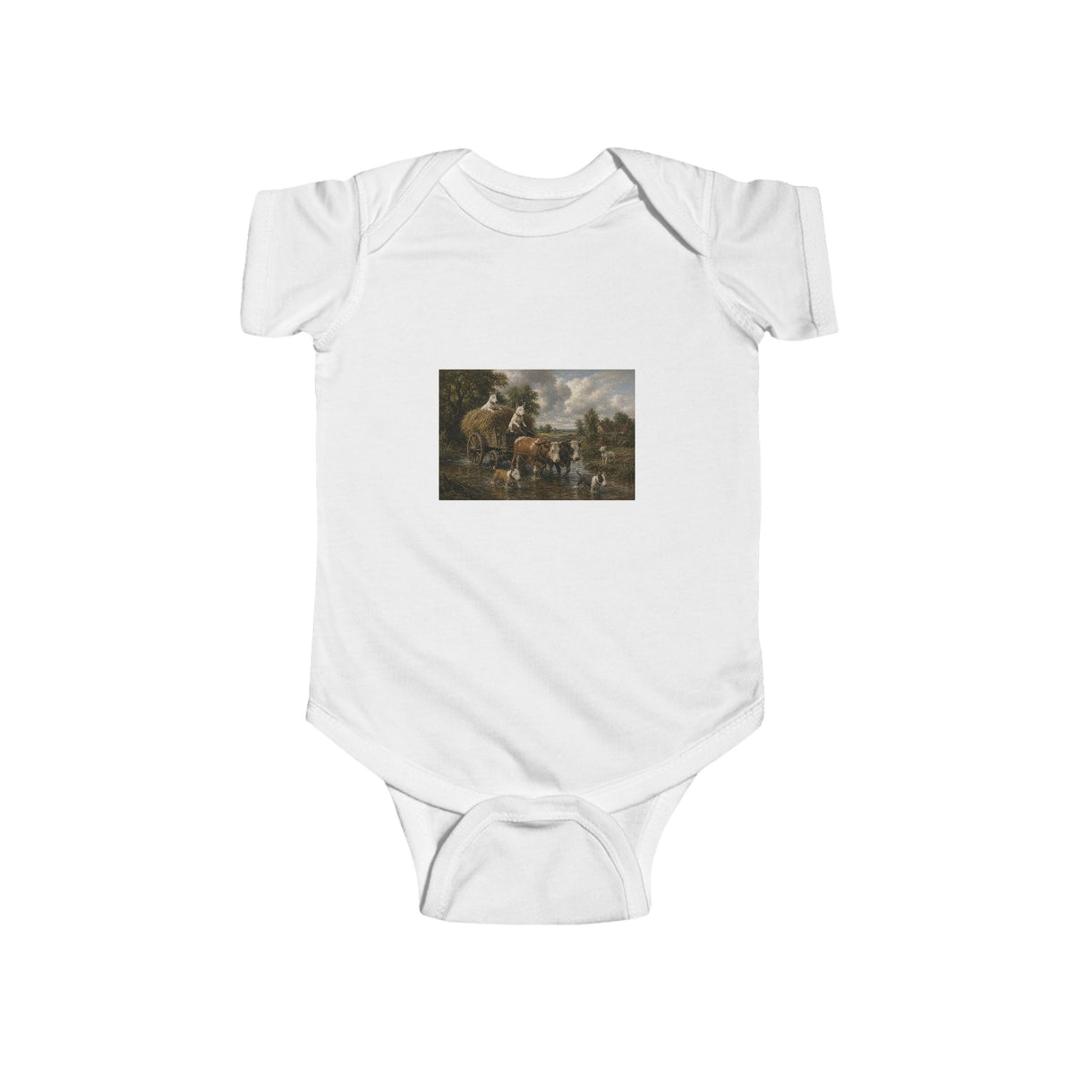 Bull Terrier The Hay Wain — after John Constable, 1821 | Bodysuit