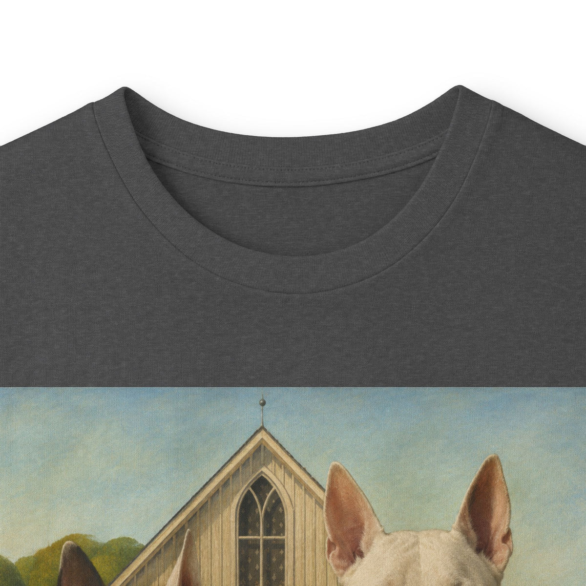 Bull Terrier American Gothic — after Grant Wood, 1930 | Long Sleeve