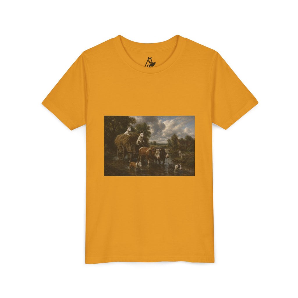 Bull Terrier The Hay Wain — after John Constable, 1821 | Youth Tee