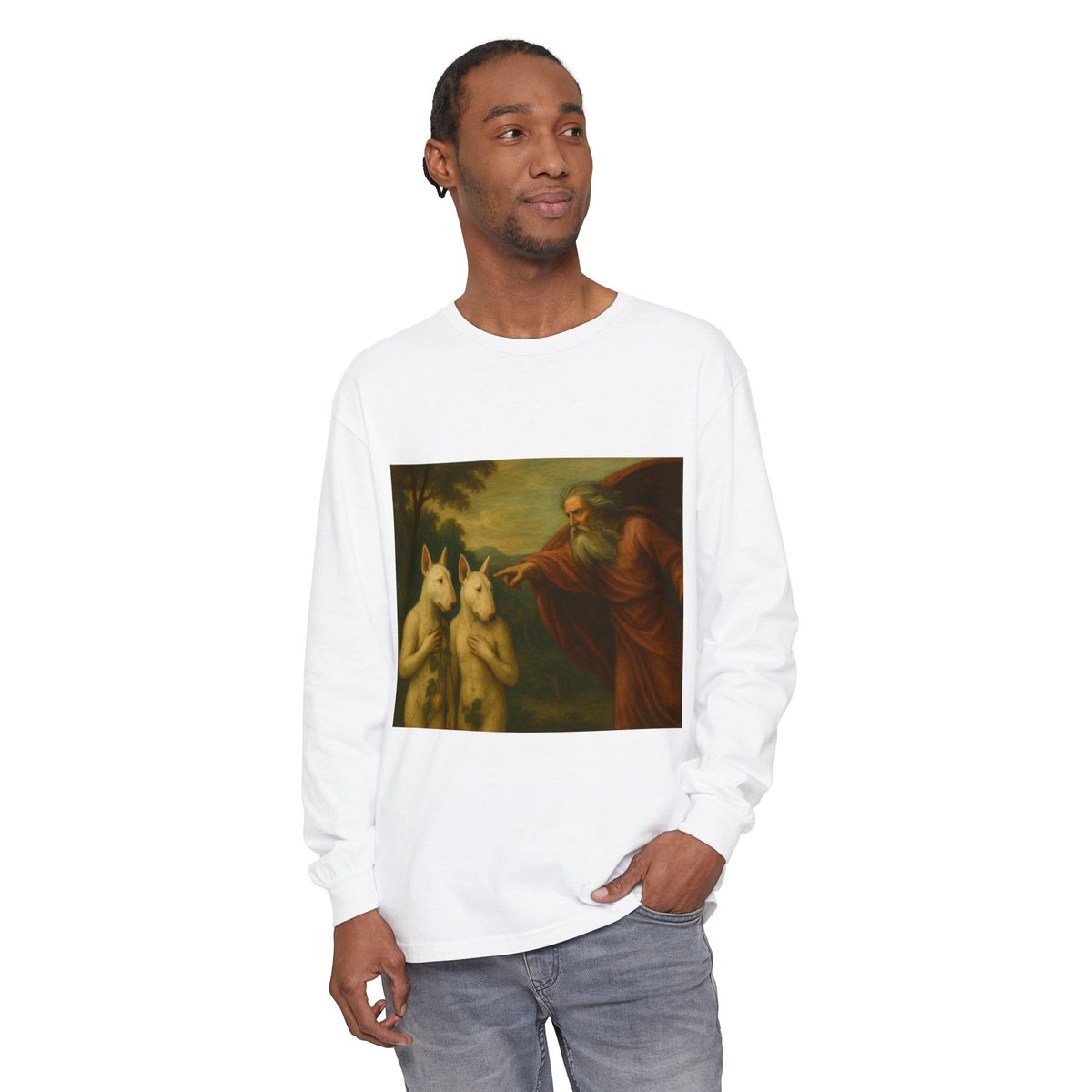 Bull Terrier The Rebuke of Adam and Eve — after Domenichino, 1626 | Long Sleeve