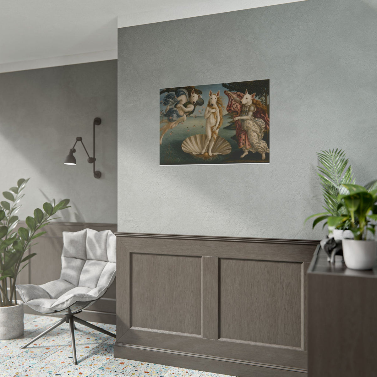 Bull Terrier The Birth of Venus — after Sandro Botticelli, c.1485 | Print
