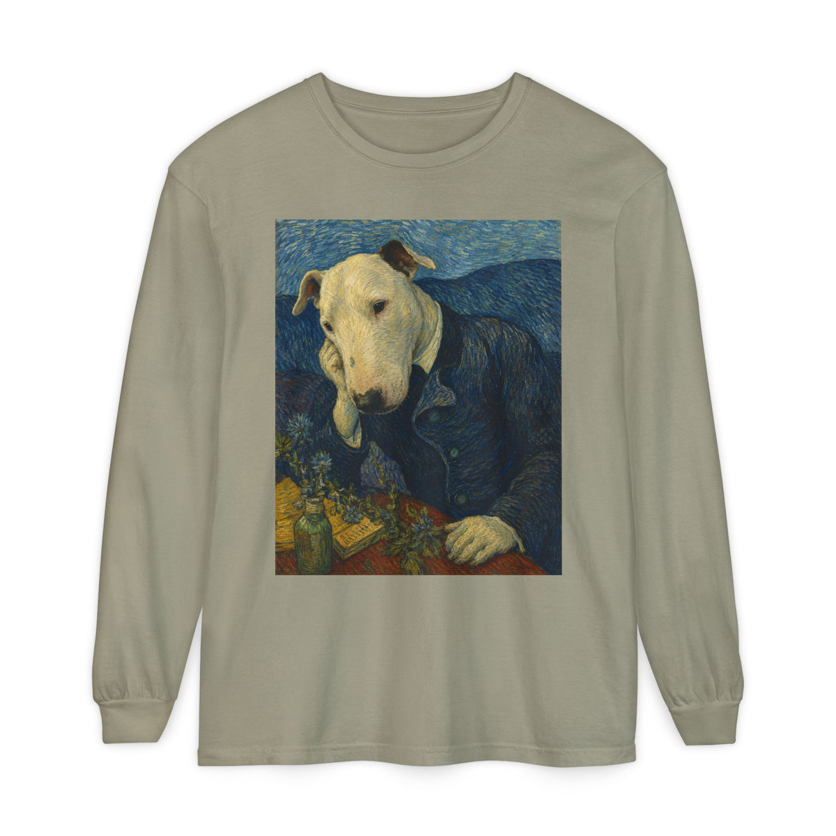 Bull Terrier Portrait of Doctor Gachet — after Vincent van Gogh, 1890 | Long Sleeve