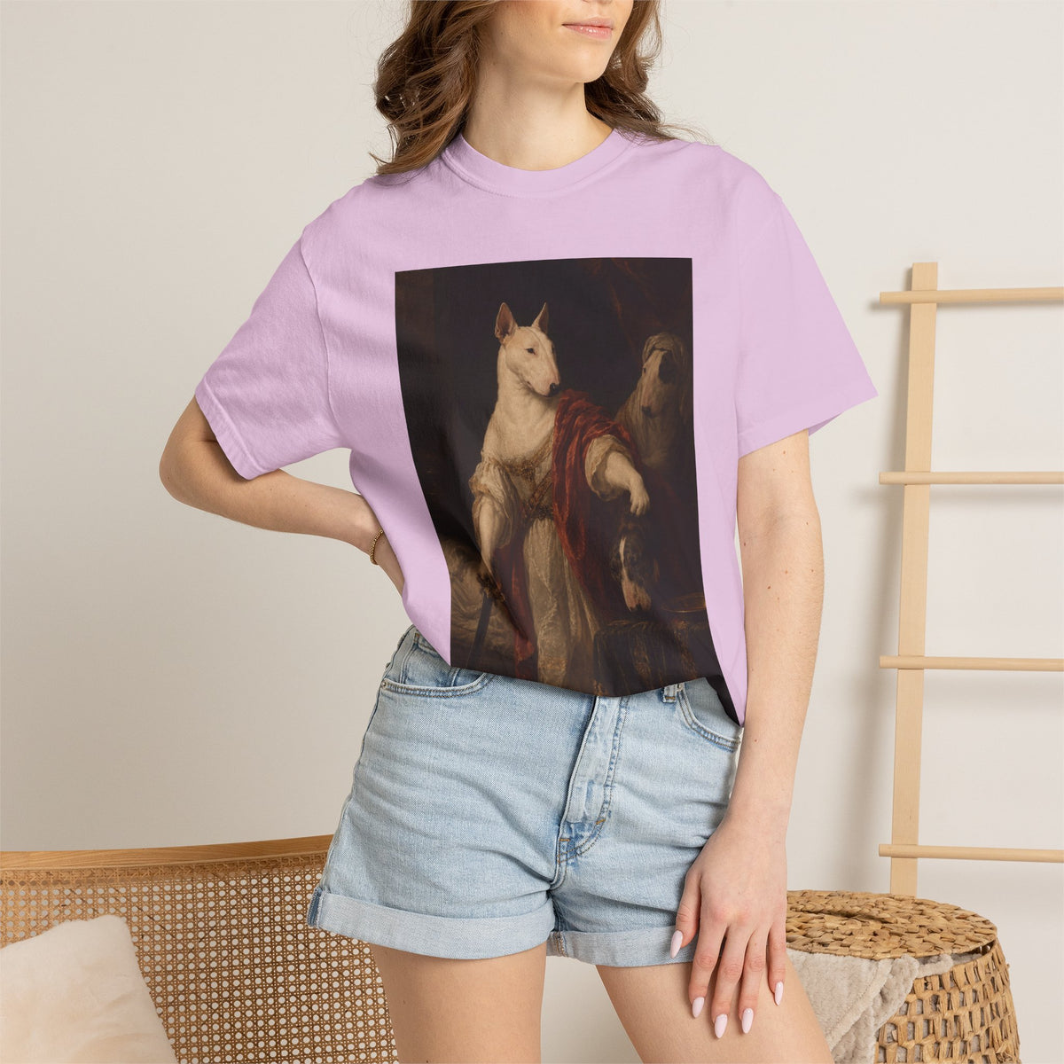 Bull Terrier Judith with the Head of Holofernes — after David Teniers the Younger, 1650s | Garment-Dyed Tee