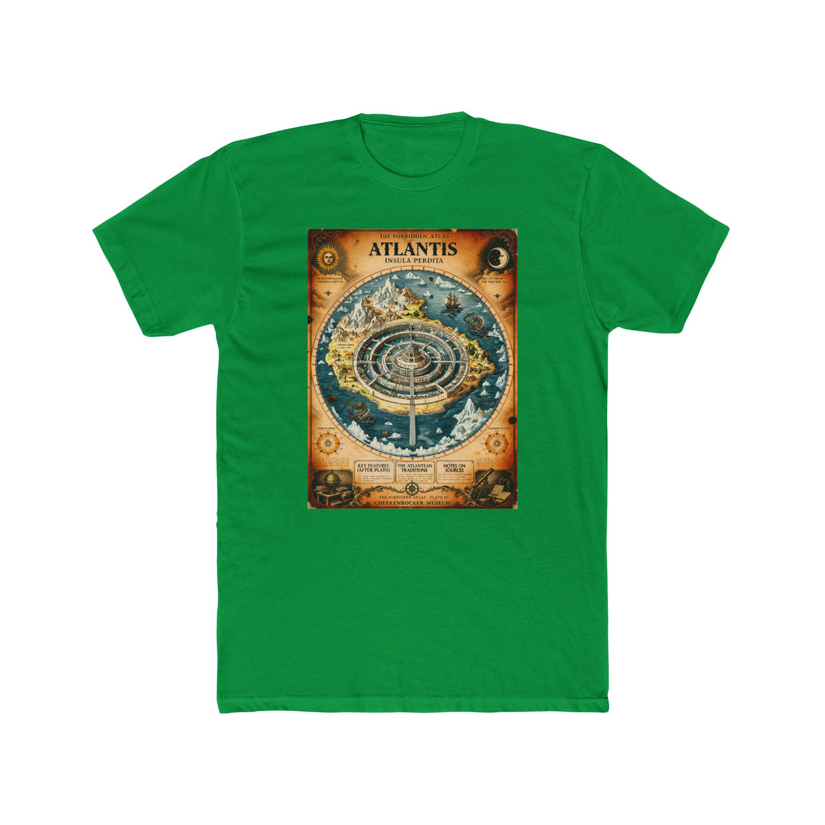 Atlantis, The Forbidden Atlas Plate III | Unisex Cotton Crew Tee