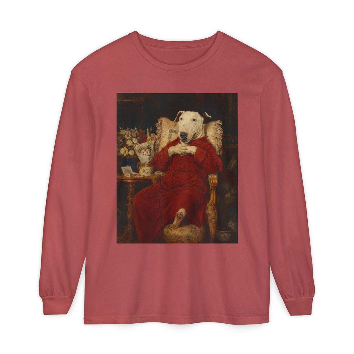 Bull Terrier A Happy Birthday — after Antonio Casanova y Estorach, c.1890 | Long Sleeve