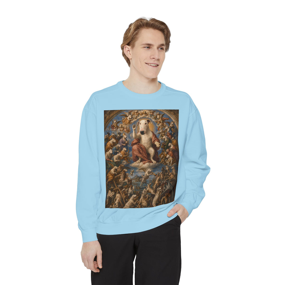 Bull Terrier The Last Judgement — after Michelangelo, 1541 | Crewneck
