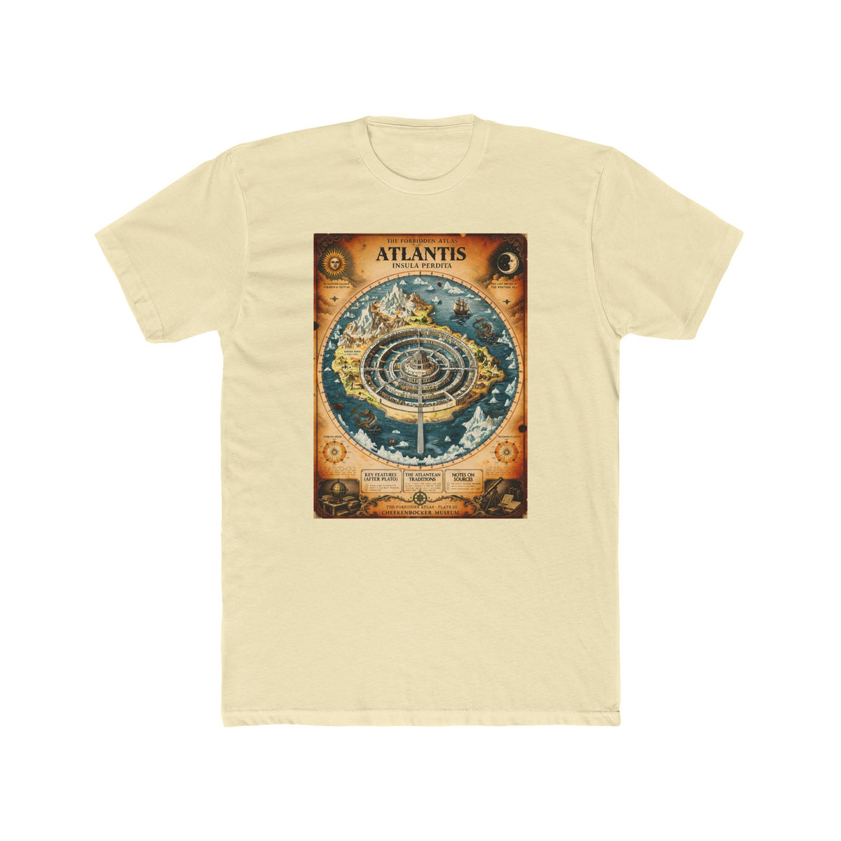 Atlantis, The Forbidden Atlas Plate III | Unisex Cotton Crew Tee
