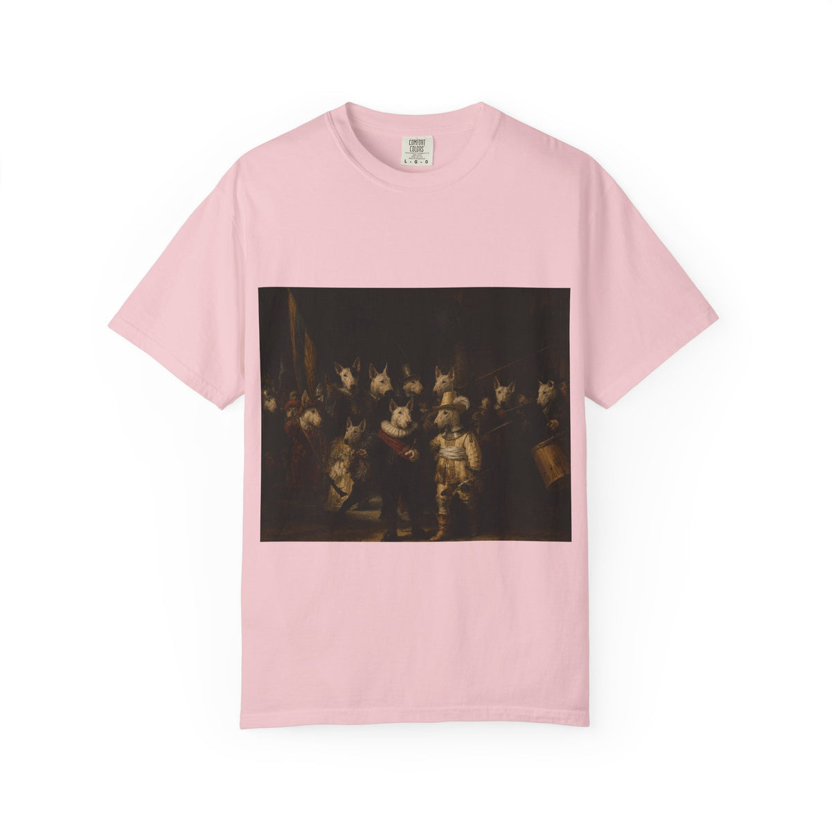 Bull Terrier The Night Watch — after Rembrandt van Rijn, 1642 | Garment-Dyed Tee