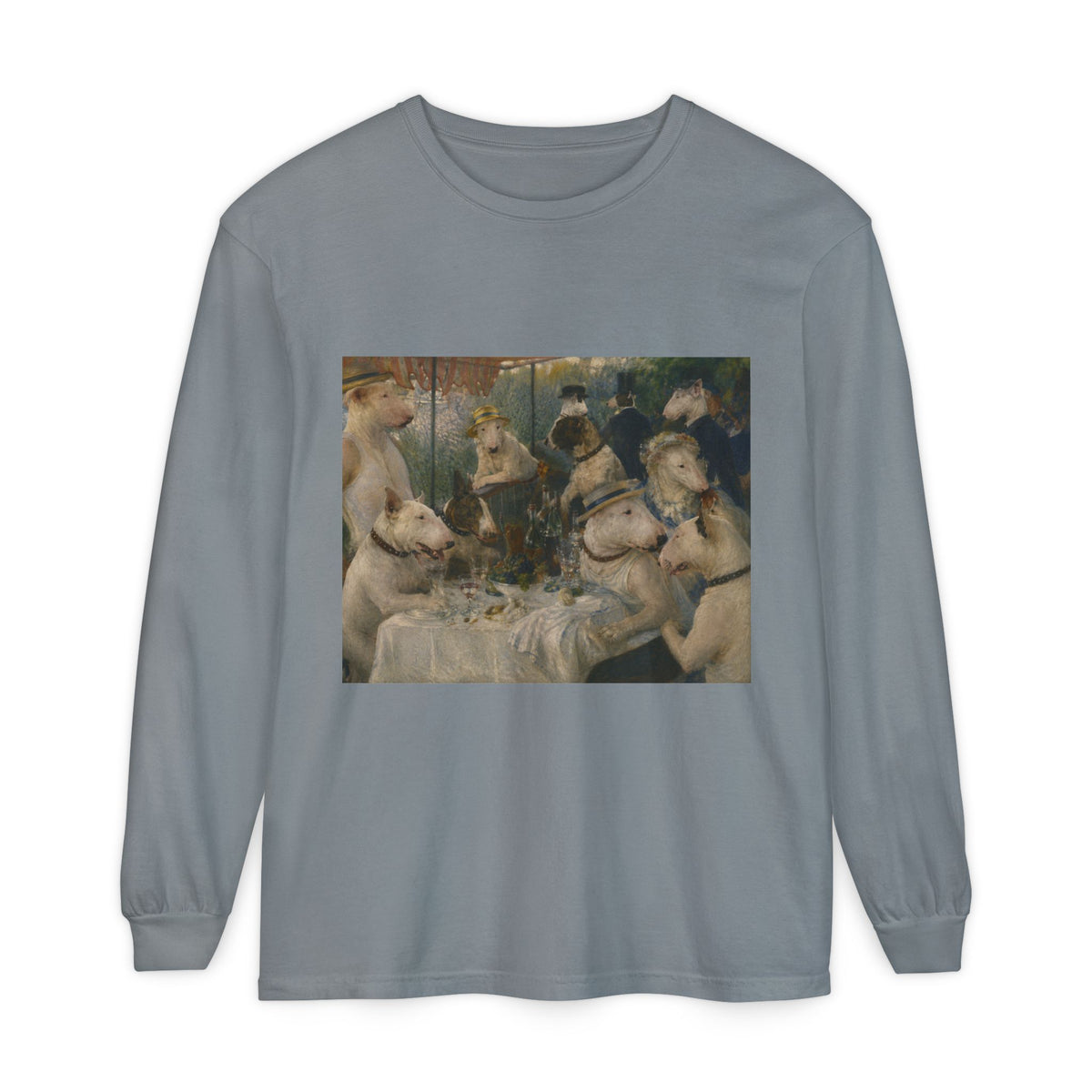 Bull Terrier Luncheon of the Boating Party — after Pierre-Auguste Renoir, 1881 | Long Sleeve