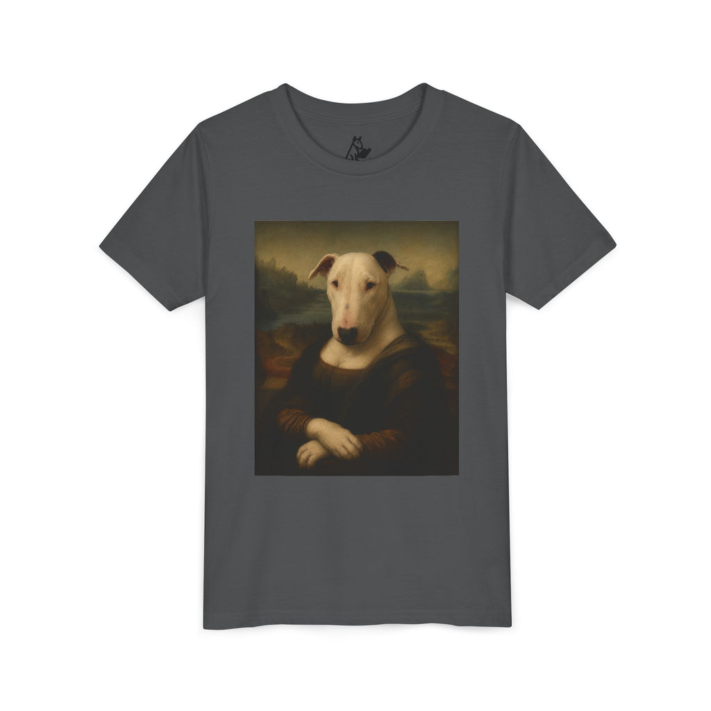 Bull Terrier Mona Lisa — after Leonardo da Vinci, c.1503 | Youth Tee