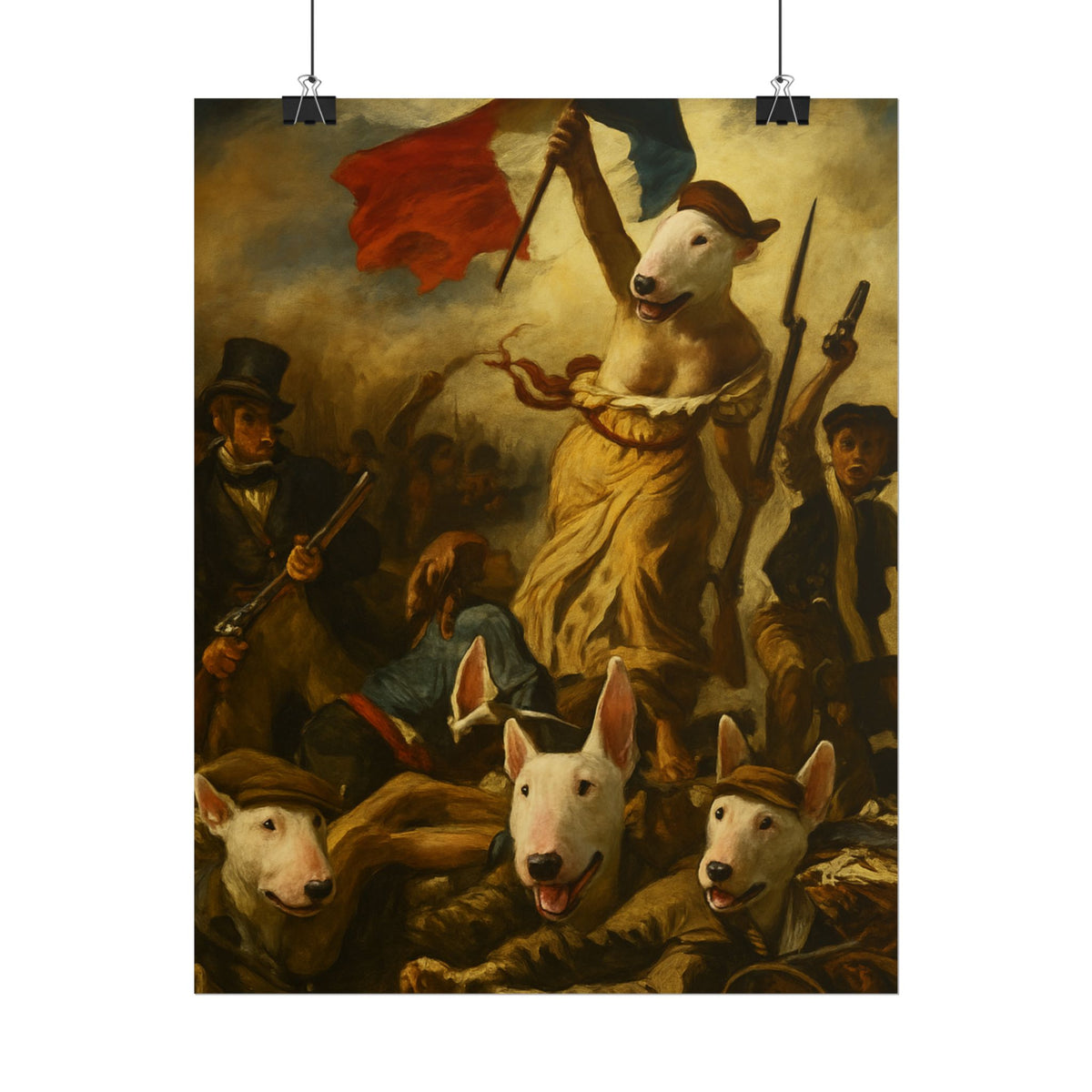 Bull Terrier Liberty Leading The People — after Eugene Delacroix, 1830 | Print