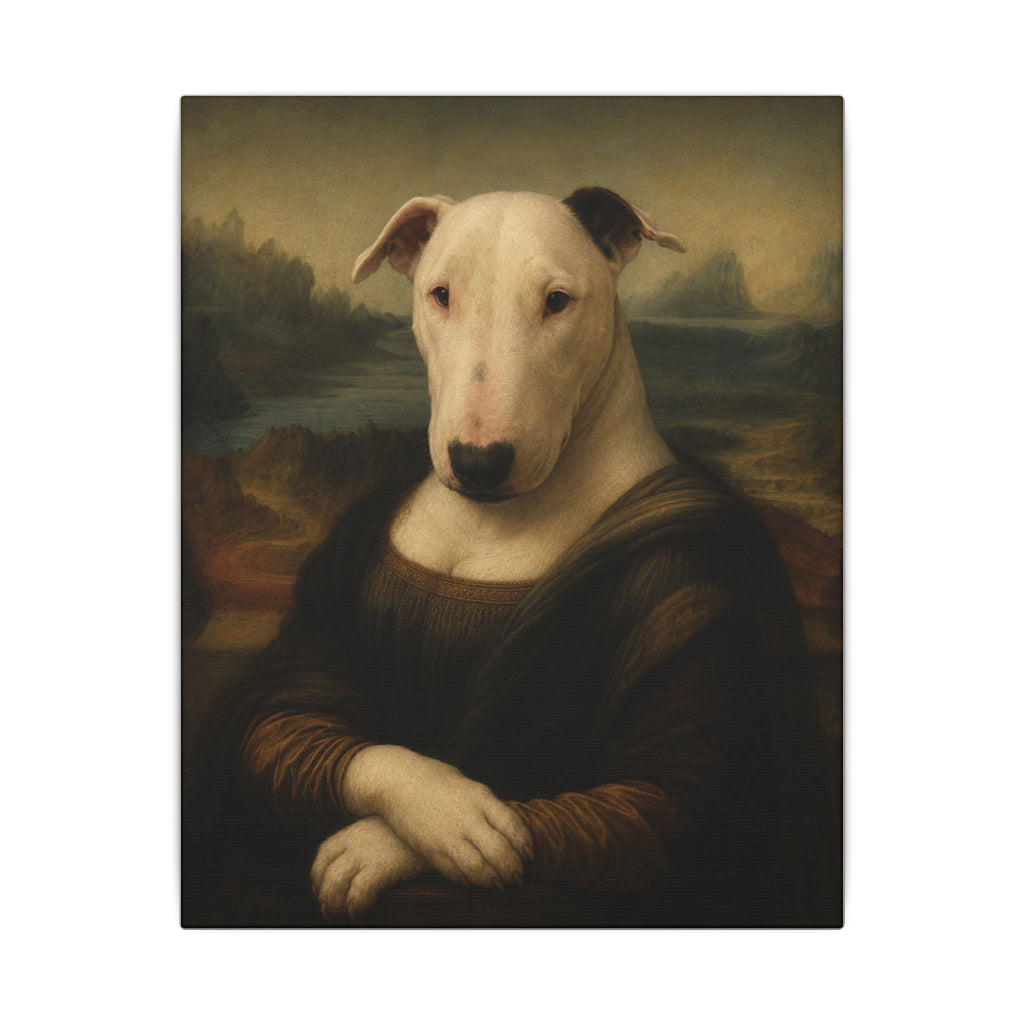 Bull Terrier Mona Lisa — after Leonardo da Vinci, c.1503 | Canvas