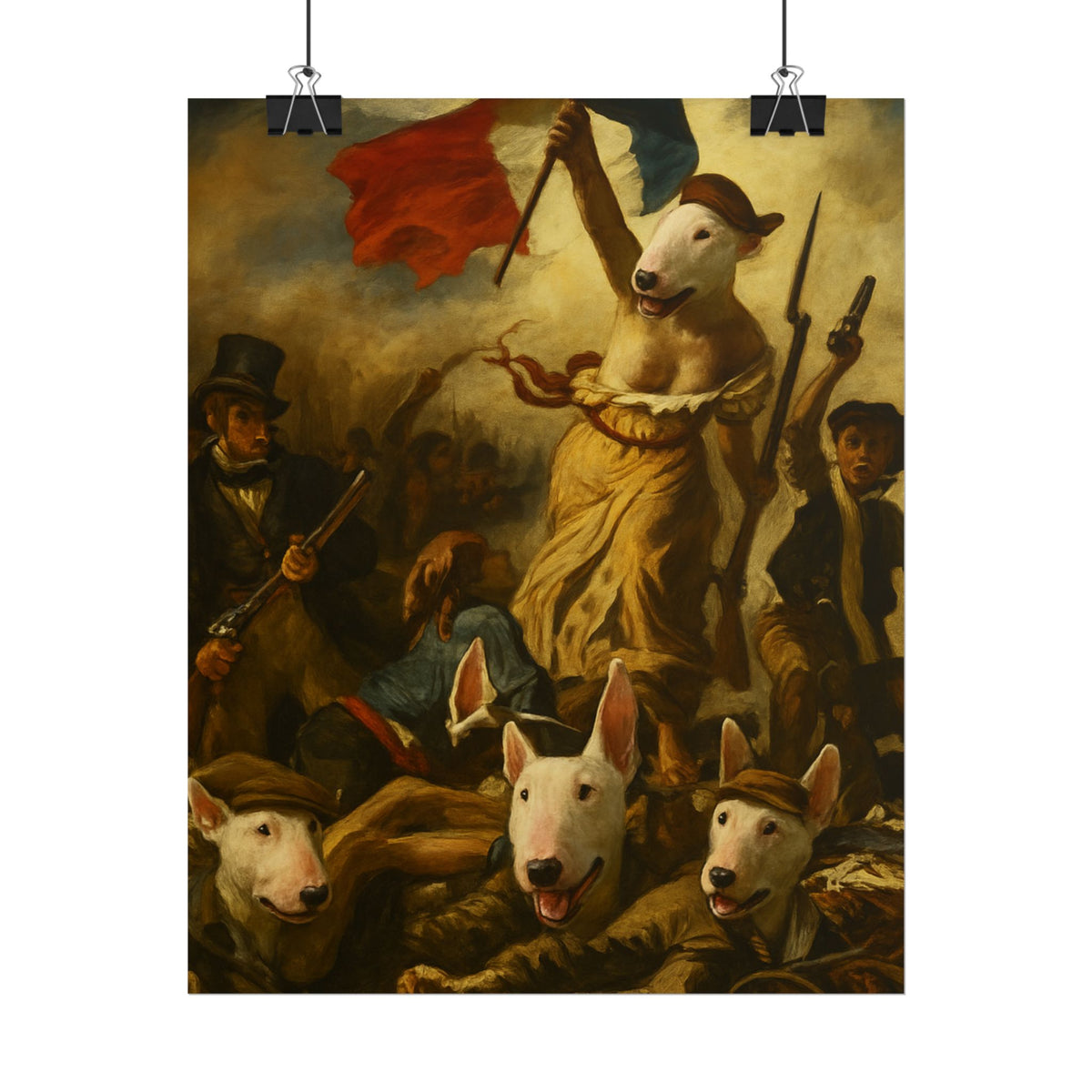 Bull Terrier Liberty Leading The People — after Eugene Delacroix, 1830 | Print