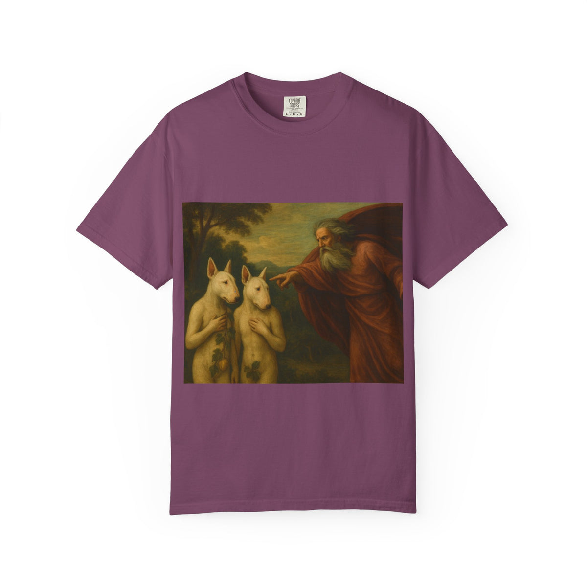 Bull Terrier The Rebuke of Adam and Eve — after Domenichino, 1626 | Garment-Dyed Tee
