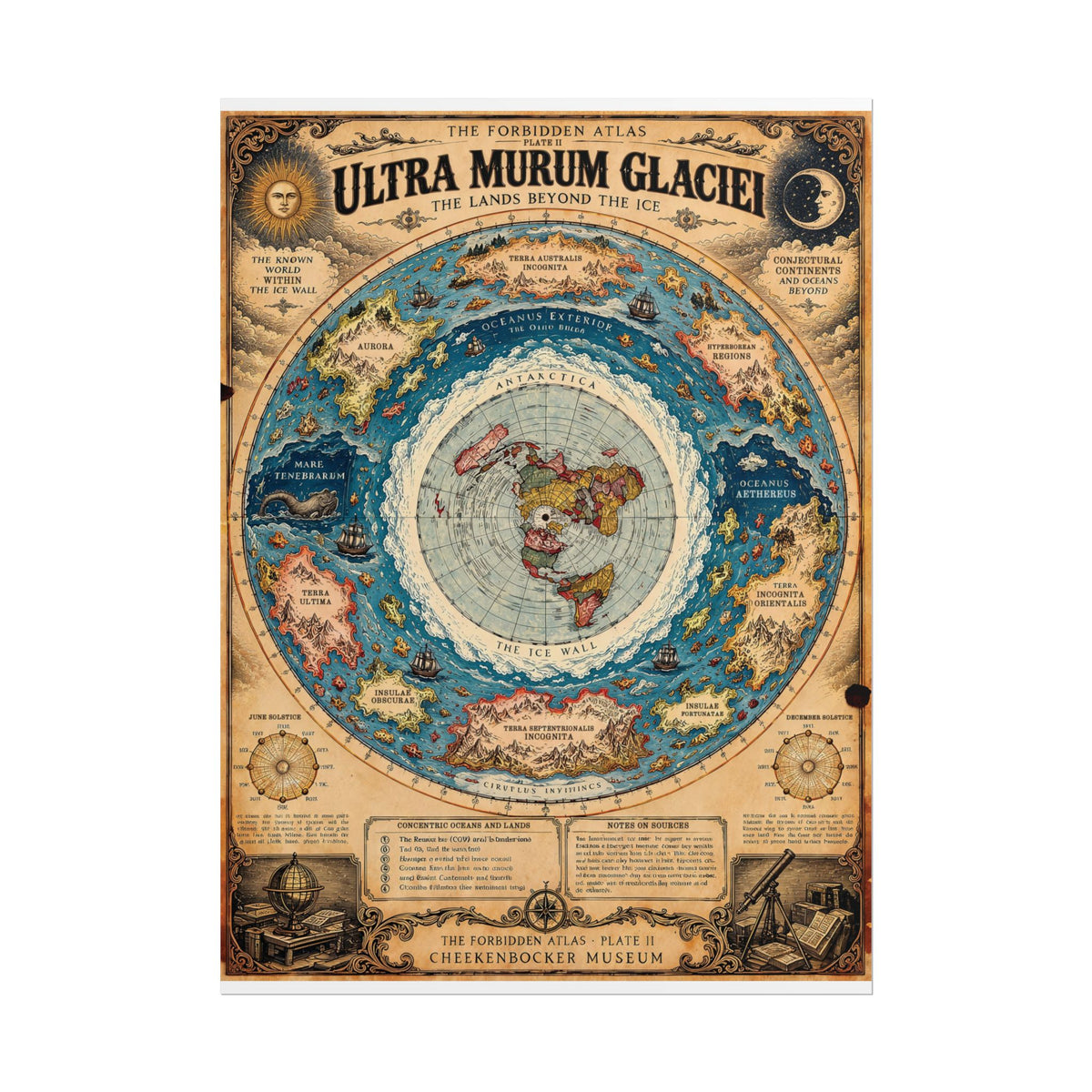 Ultra Murum Glaciei, The Forbidden Atlas Plate II | Poster