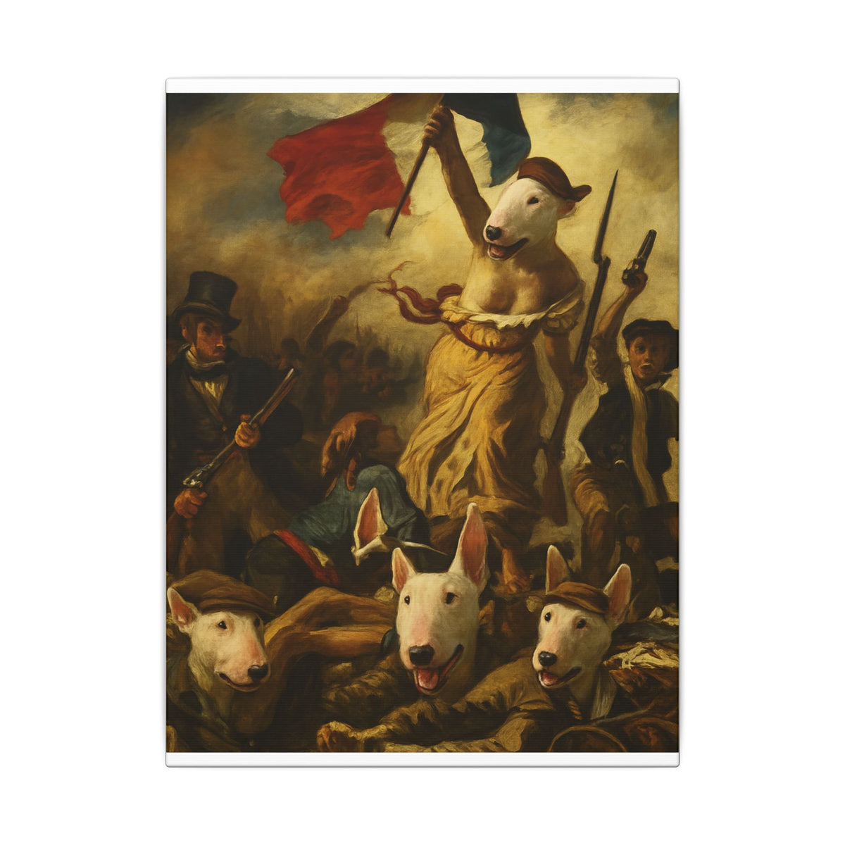 Bull Terrier Liberty Leading the People — after Eugene Delacroix, 1830 | Canvas