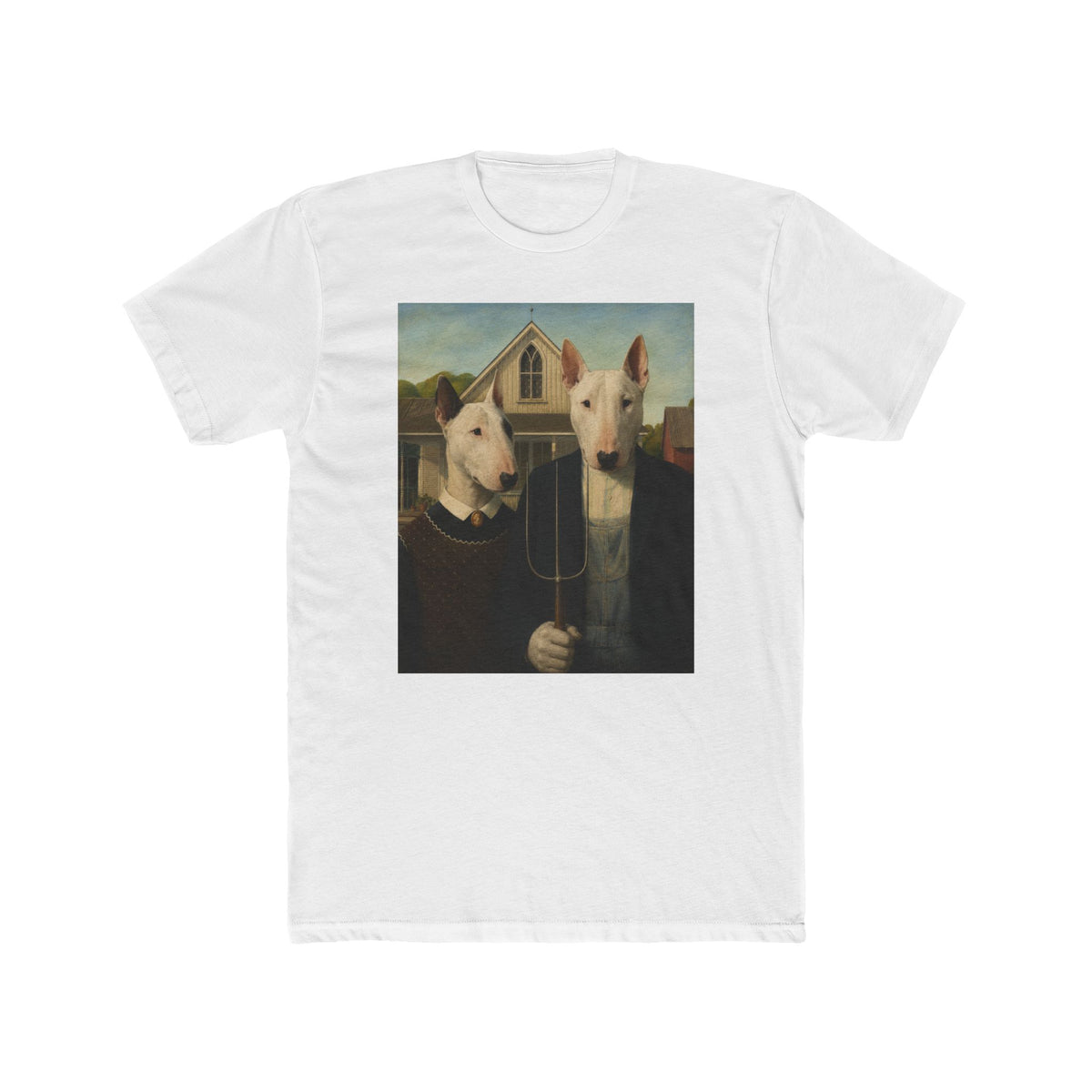 Bull Terrier American Gothic — after Grant Wood, 1930 | Tee