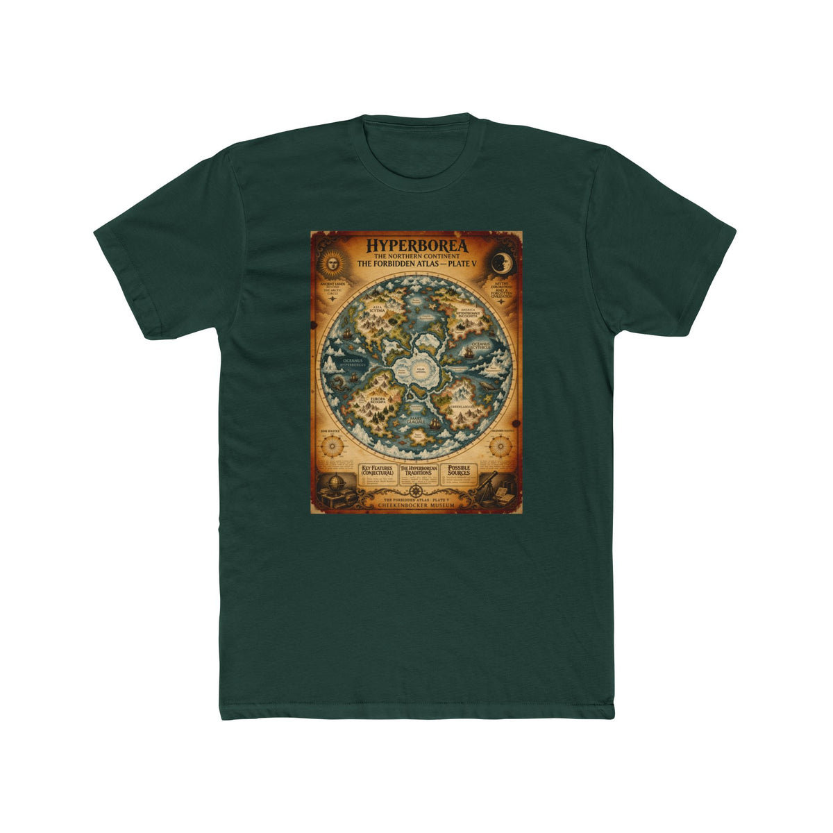Hyperborea, The Forbidden Atlas Plate V | Unisex Cotton Crew Tee