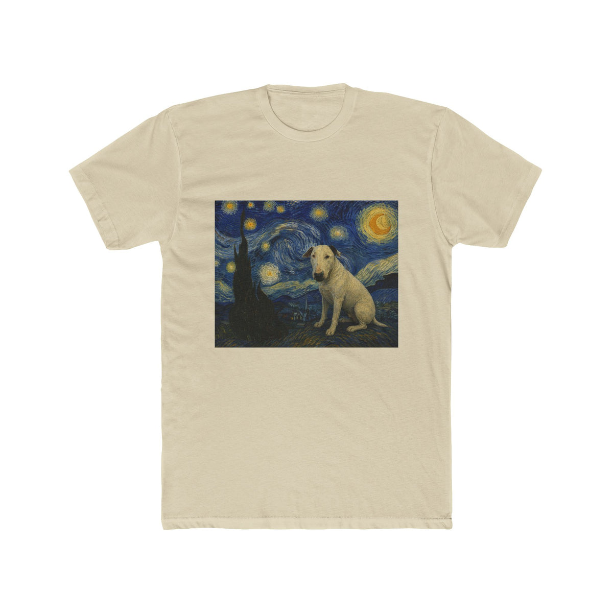 Bull Terrier Starry Night — after Vincent van Gogh, 1889 | Tee