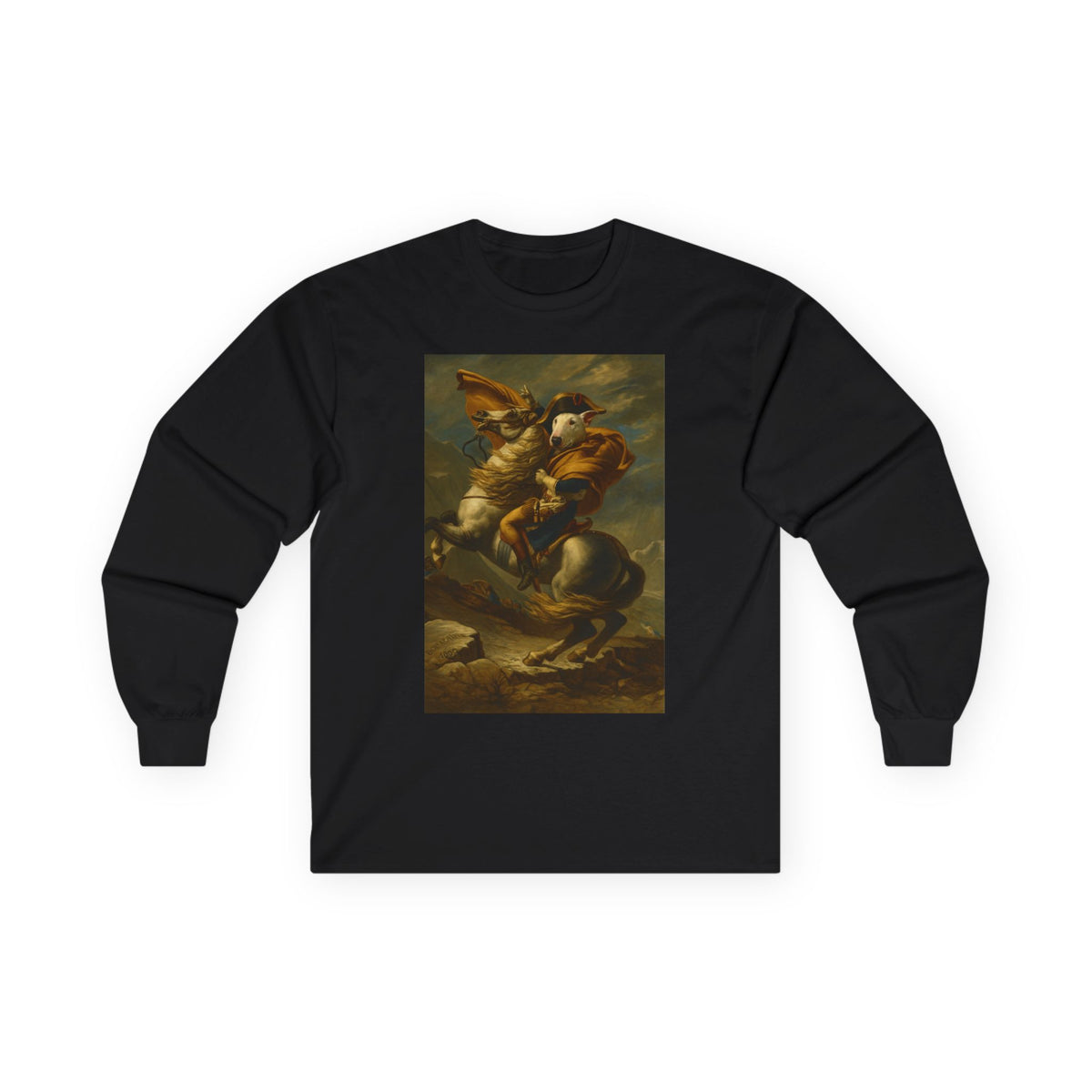 Bull Terrier Napoleon — after Jacques-Louis David, 1801 | Long Sleeve