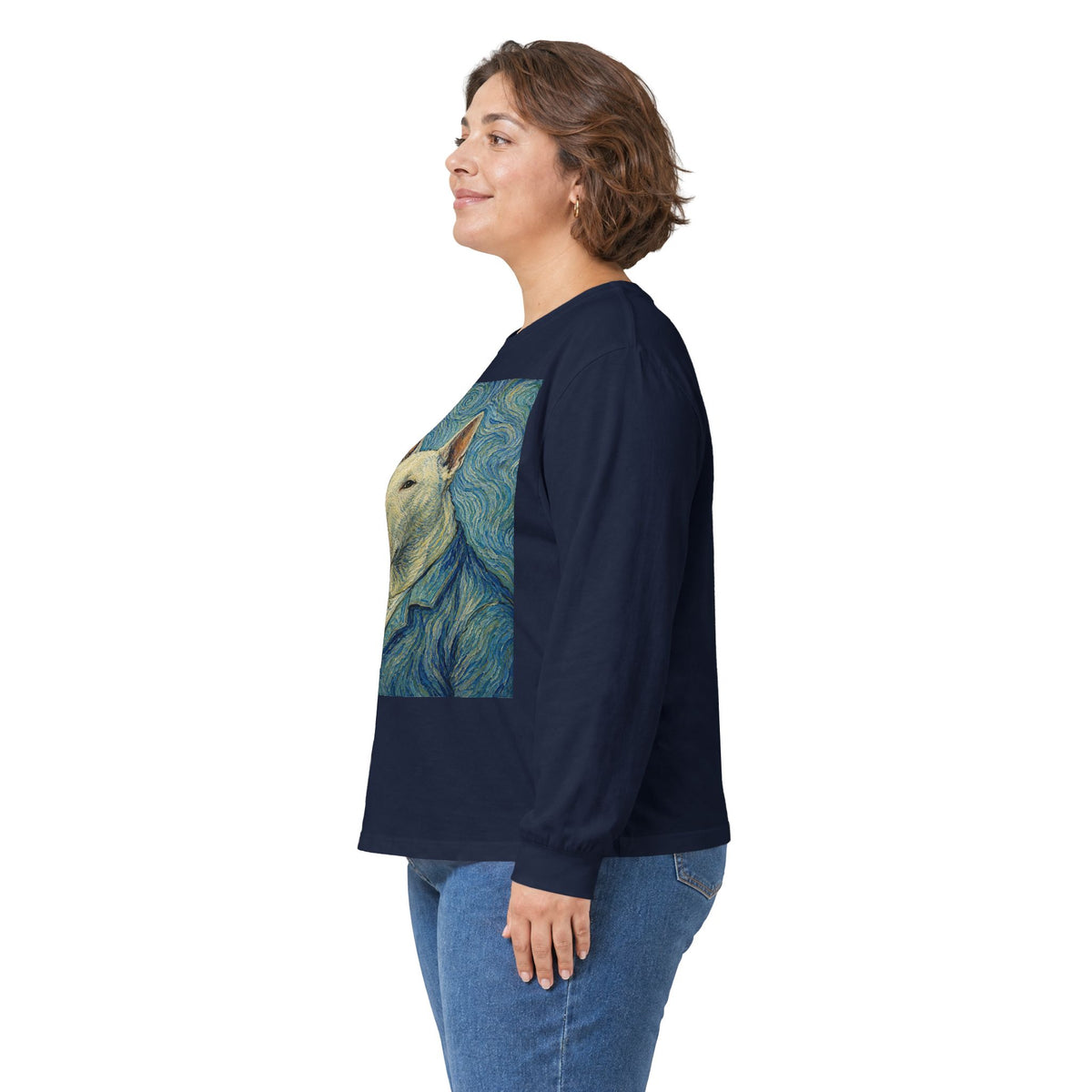 Bull Terrier Self Portrait — after Vincent van Gogh, 1889 | Long Sleeve