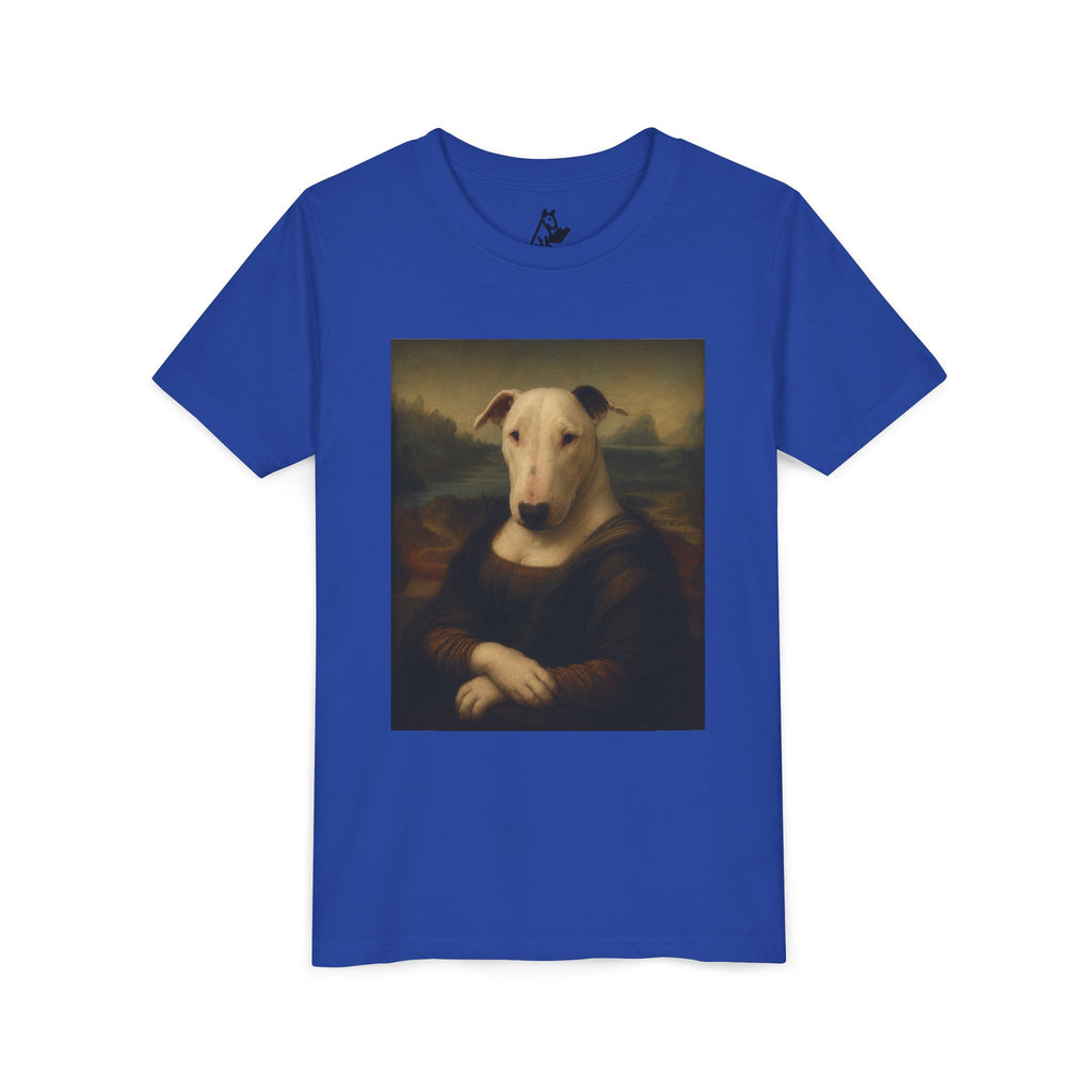 Bull Terrier Mona Lisa — after Leonardo da Vinci, c.1503 | Youth Tee