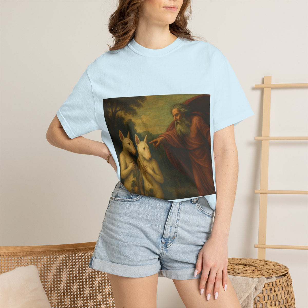 Bull Terrier The Rebuke of Adam and Eve — after Domenichino, 1626 | Garment-Dyed Tee