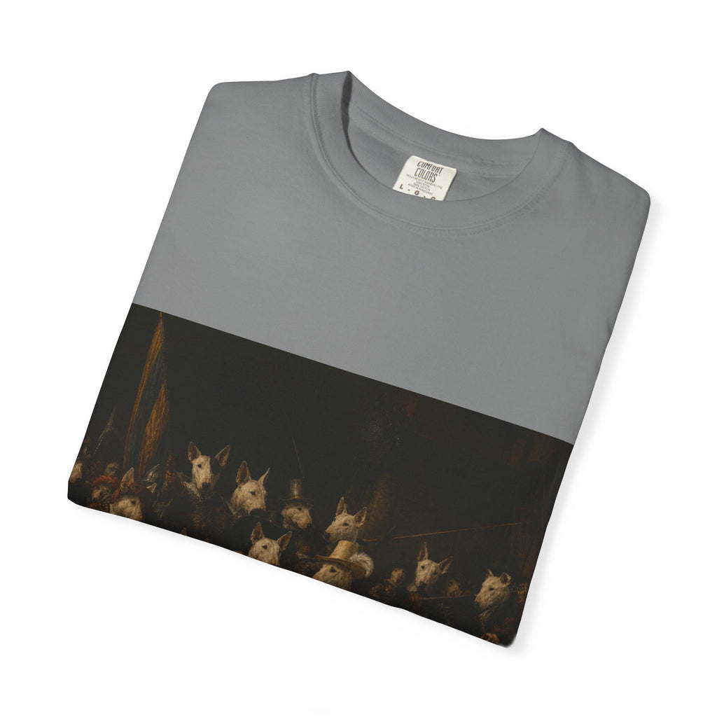 Bull Terrier The Night Watch — after Rembrandt van Rijn, 1642 | Garment-Dyed Tee
