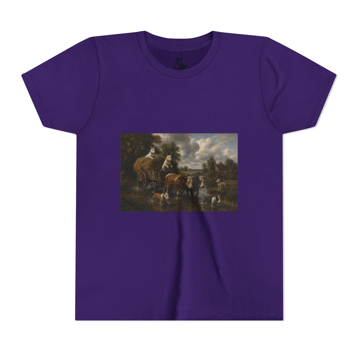 Bull Terrier The Hay Wain — after John Constable, 1821 | Youth Tee