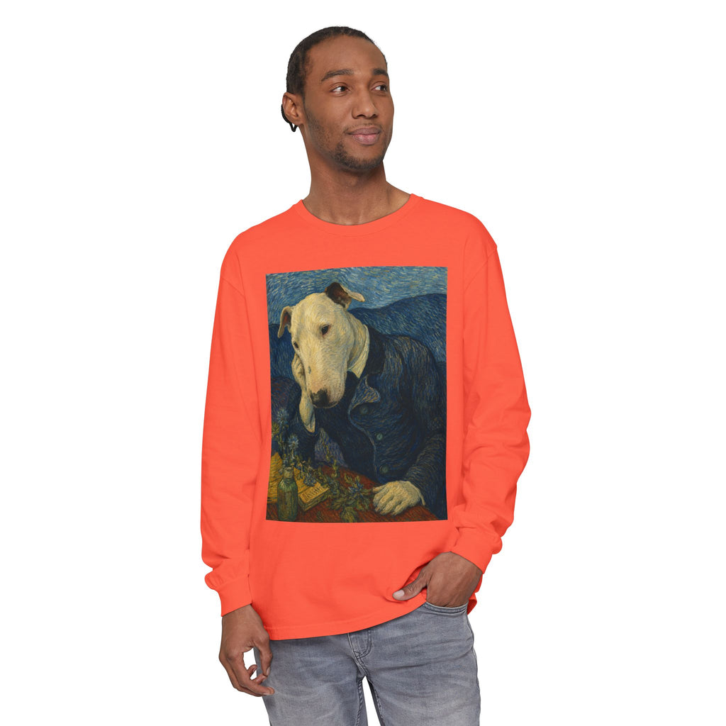 Bull Terrier Portrait of Doctor Gachet — after Vincent van Gogh, 1890 | Long Sleeve