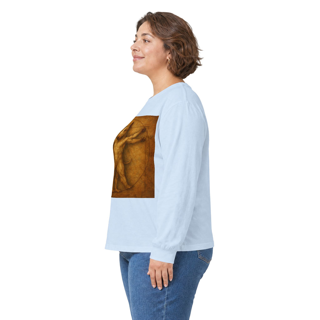 Bull Terrier Vitruvian Man — after Leonardo da Vinci, c.1490 | Long Sleeve