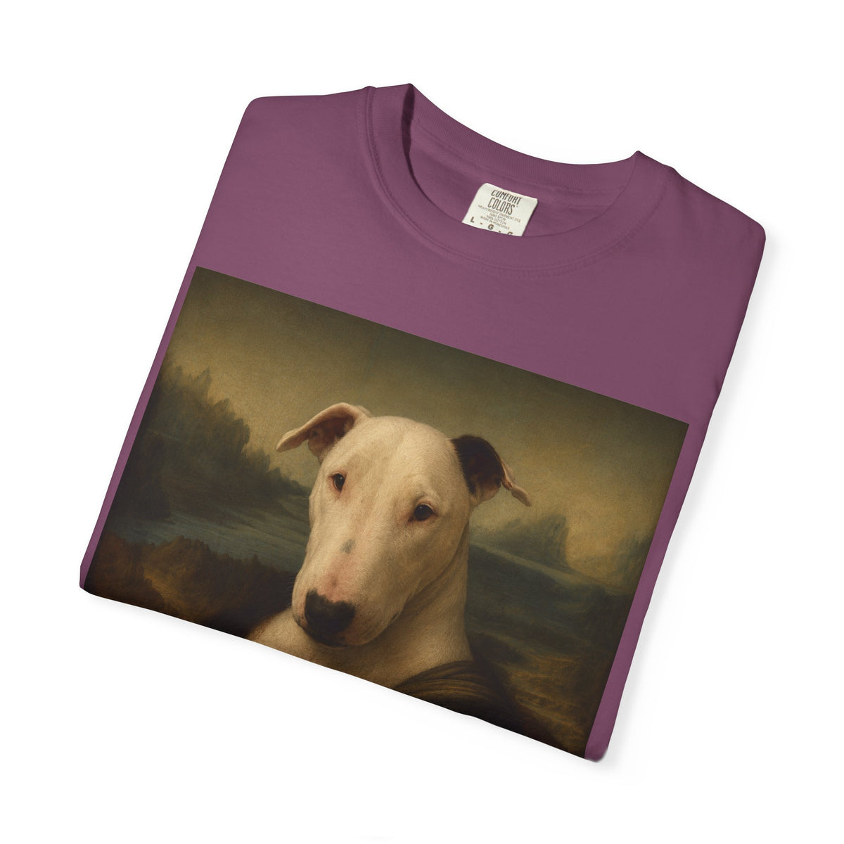 Bull Terrier Mona Lisa — after Leonardo da Vinci, c.1503 | Garment-Dyed Tee