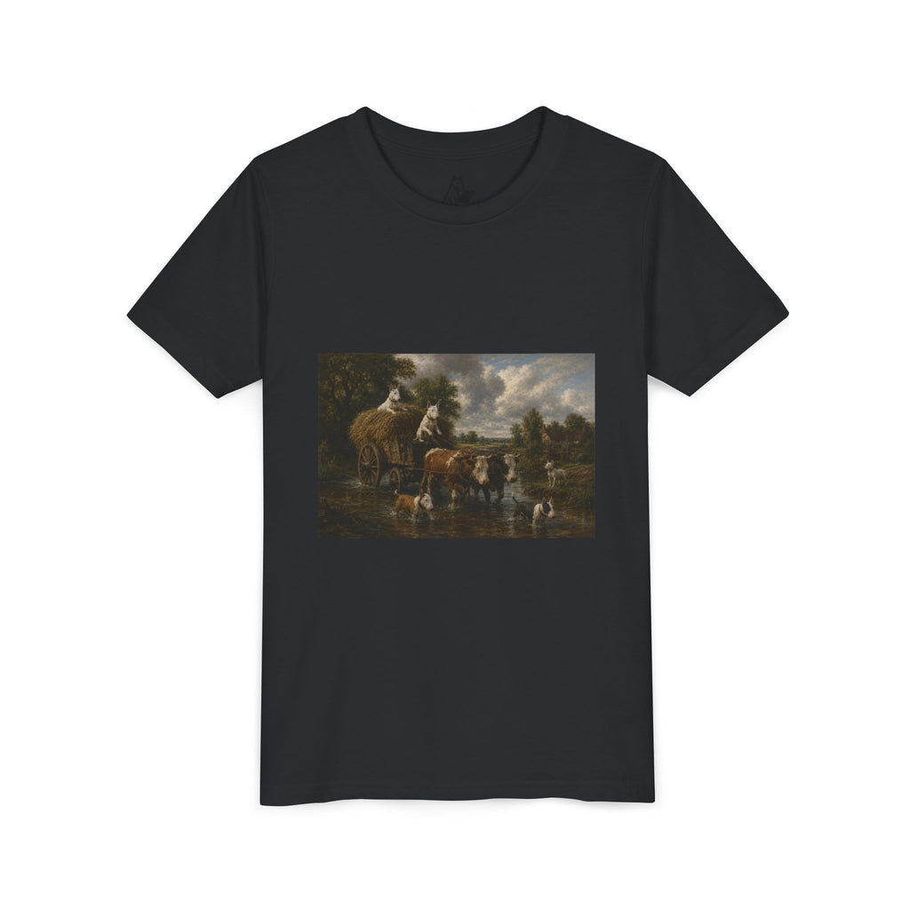 Bull Terrier The Hay Wain — after John Constable, 1821 | Youth Tee