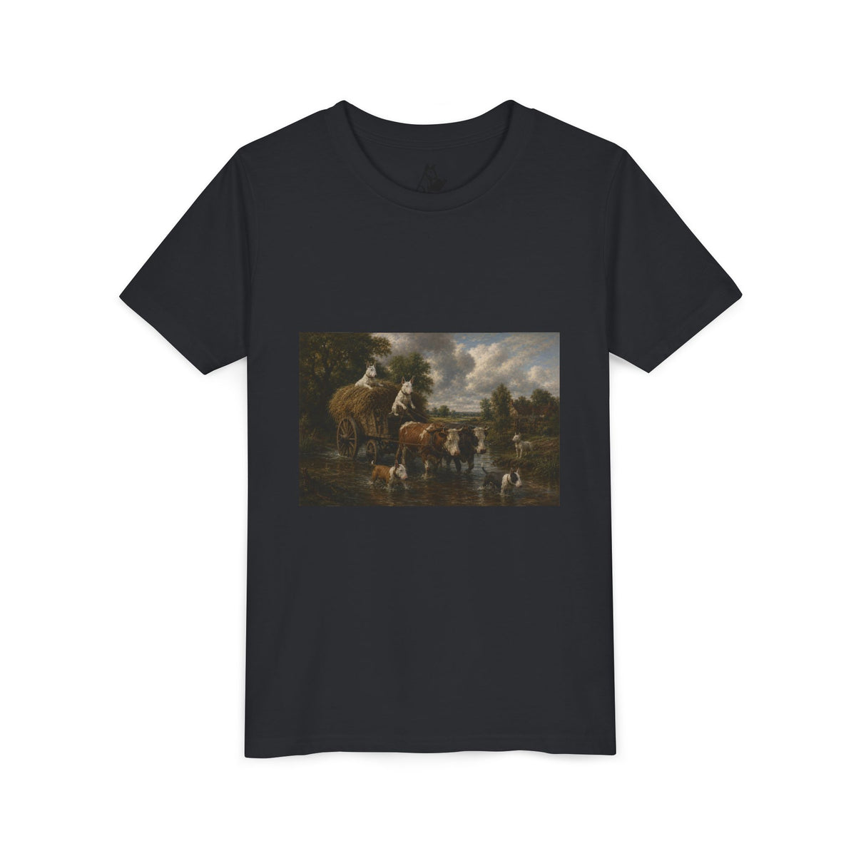 Bull Terrier The Hay Wain — after John Constable, 1821 | Youth Tee