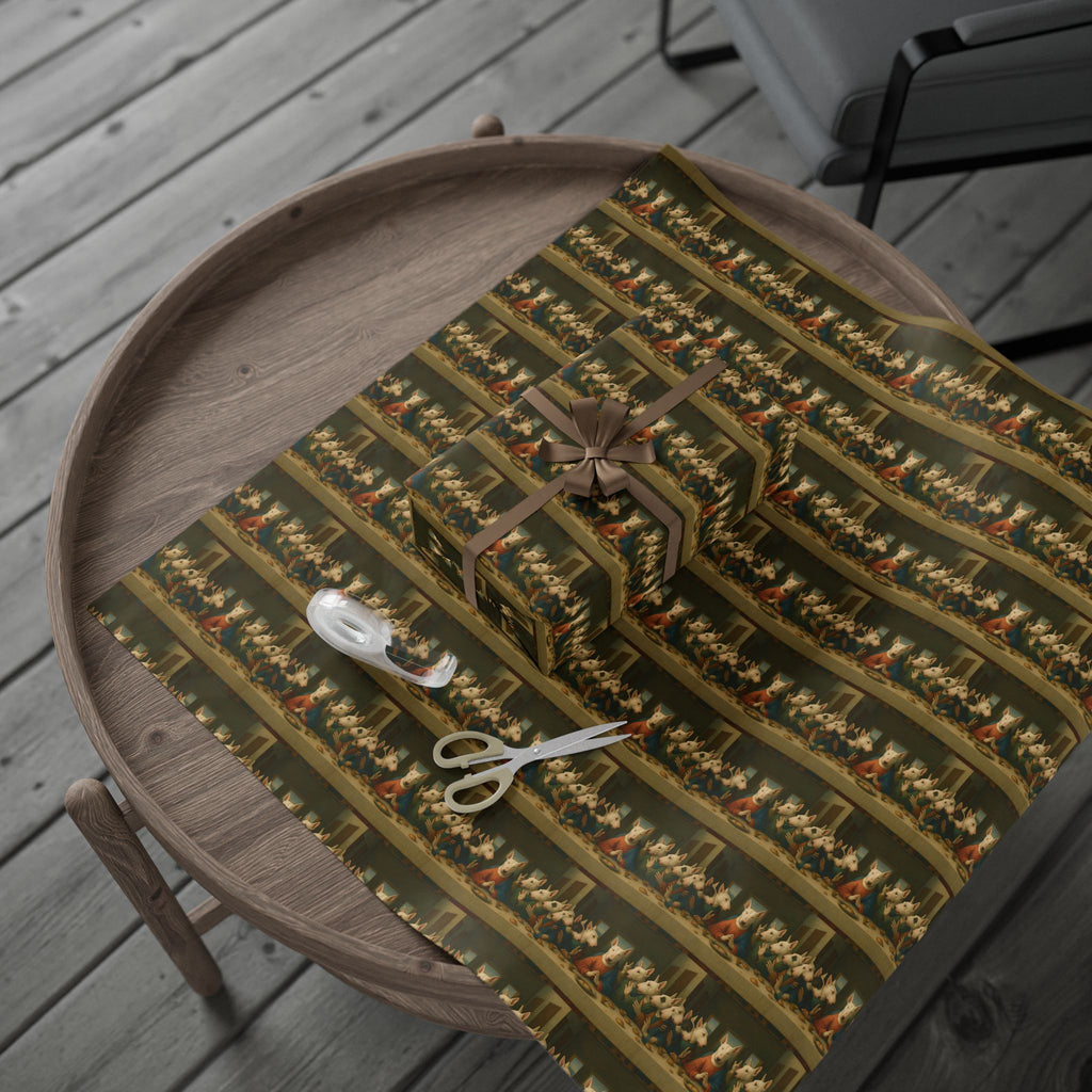 Bull Terrier The Last Supper — after Leonardo da Vinci, 1498 | Wrapping Paper