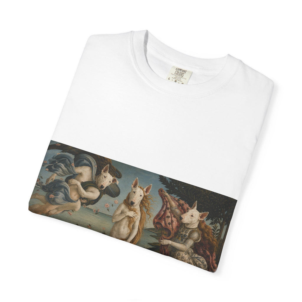 Bull Terrier The Birth of Venus — after Sandro Botticelli, c.1485 | Garment-Dyed Tee