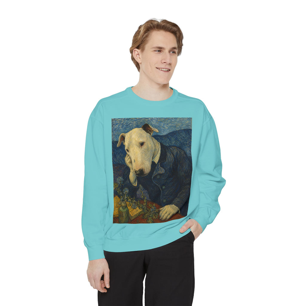 Bull Terrier Portrait of Doctor Gachet — after Vincent van Gogh, 1890 | Crewneck