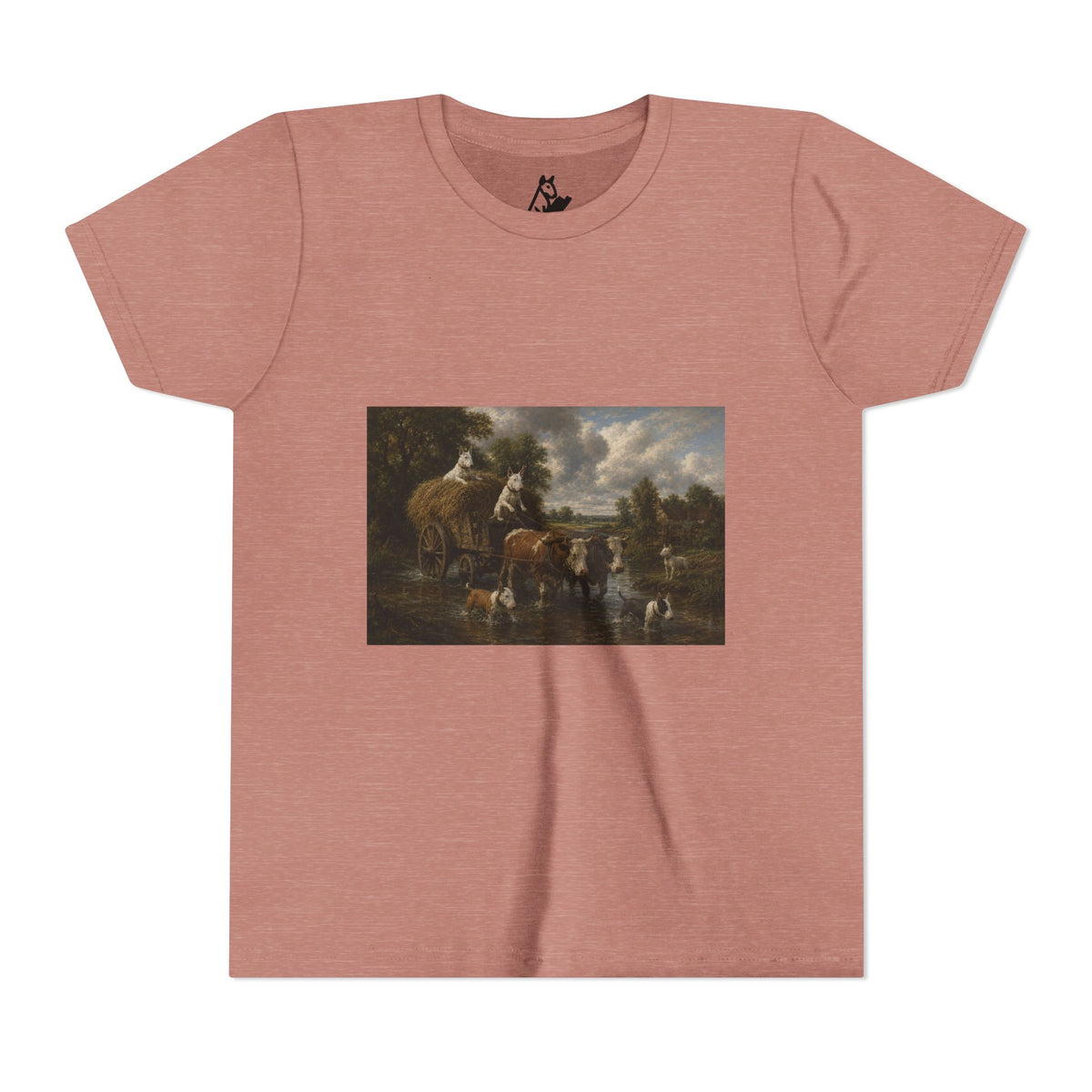 Bull Terrier The Hay Wain — after John Constable, 1821 | Youth Tee