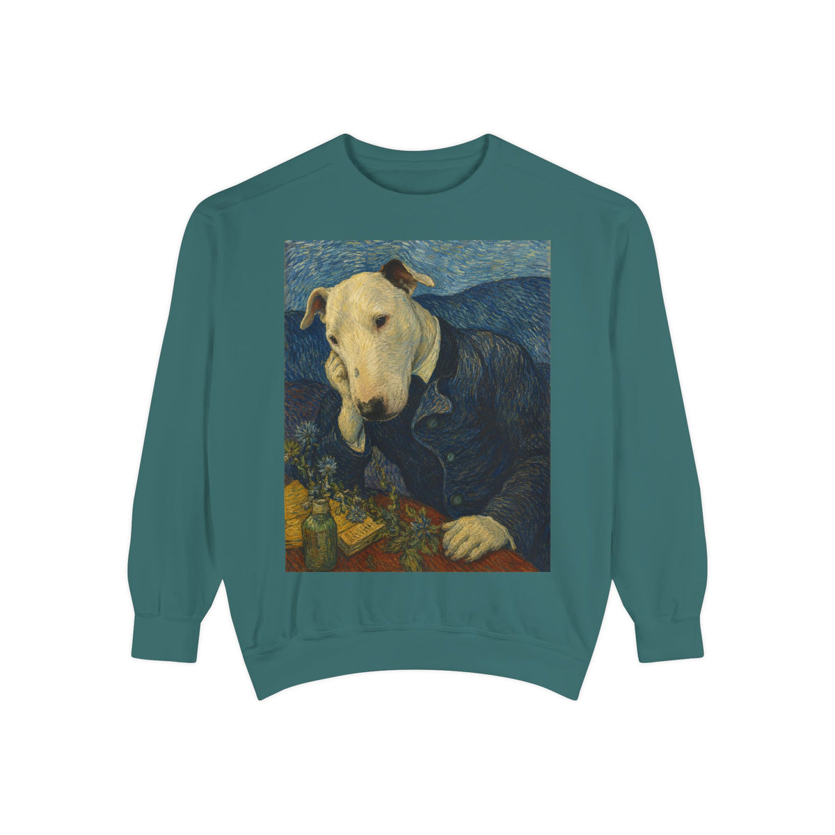 Bull Terrier Portrait of Doctor Gachet — after Vincent van Gogh, 1890 | Crewneck