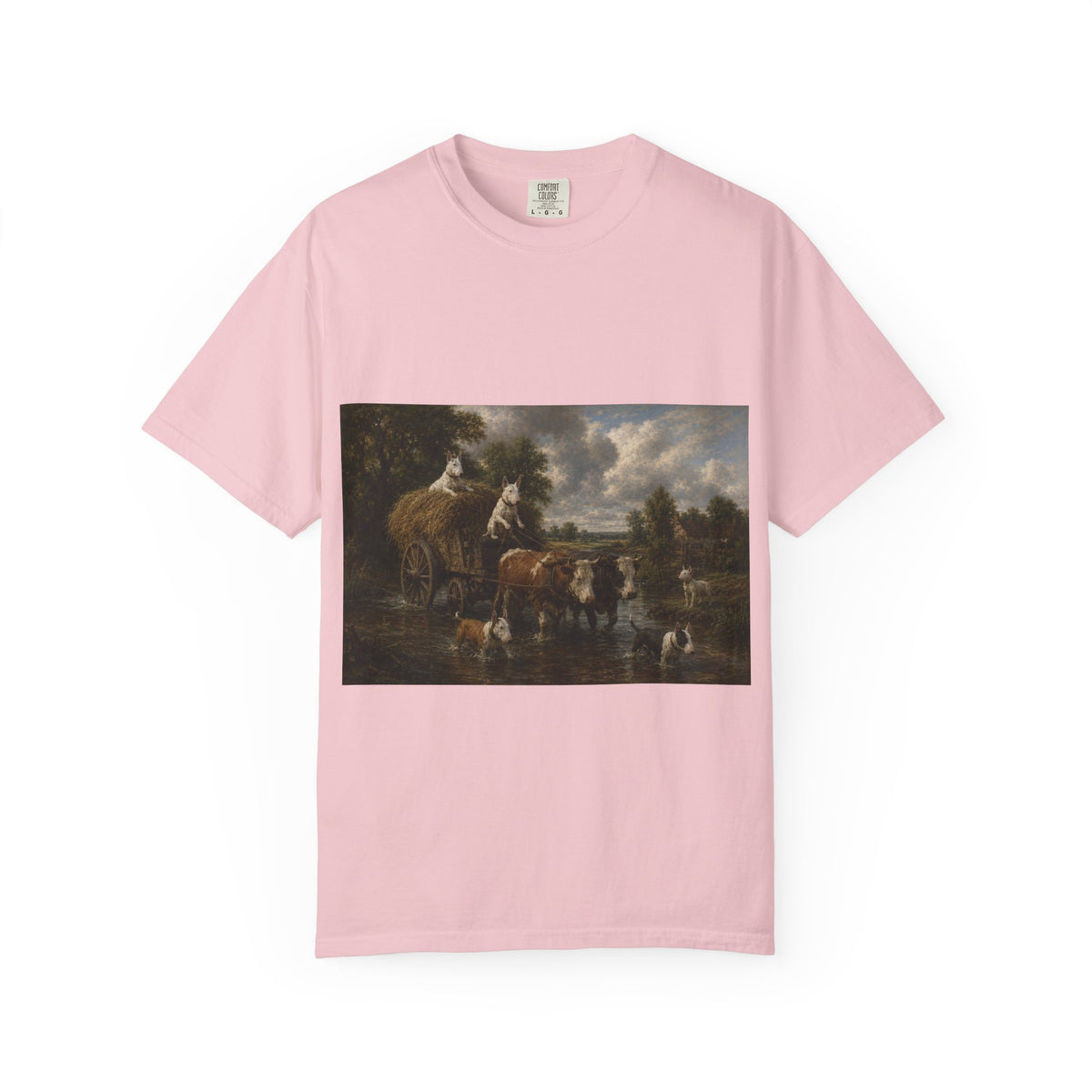 Bull Terrier The Hay Wain — after John Constable, 1821 | Garment-Dyed Tee