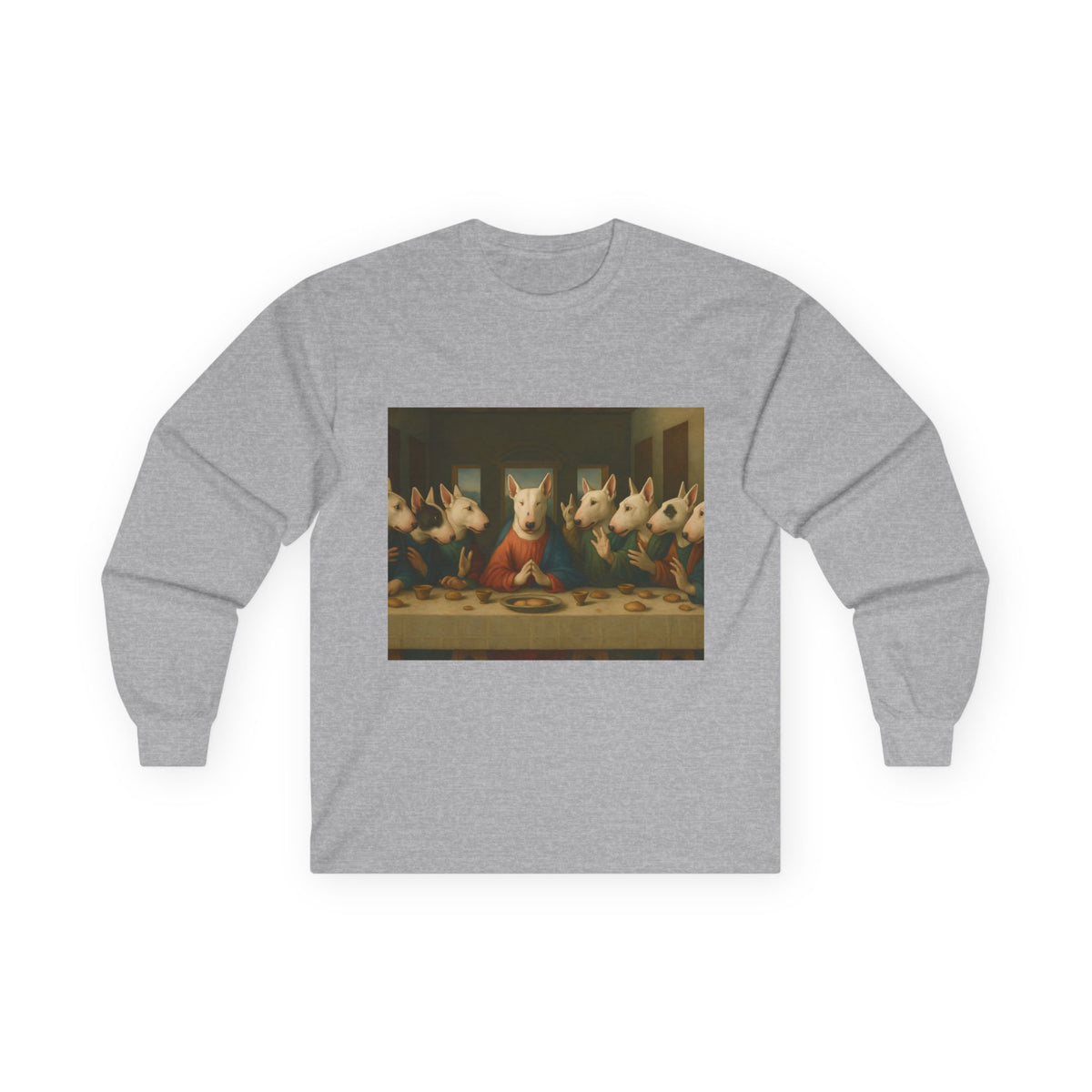Bull Terrier The Last Supper — after Leonardo da Vinci, 1498 | Long Sleeve