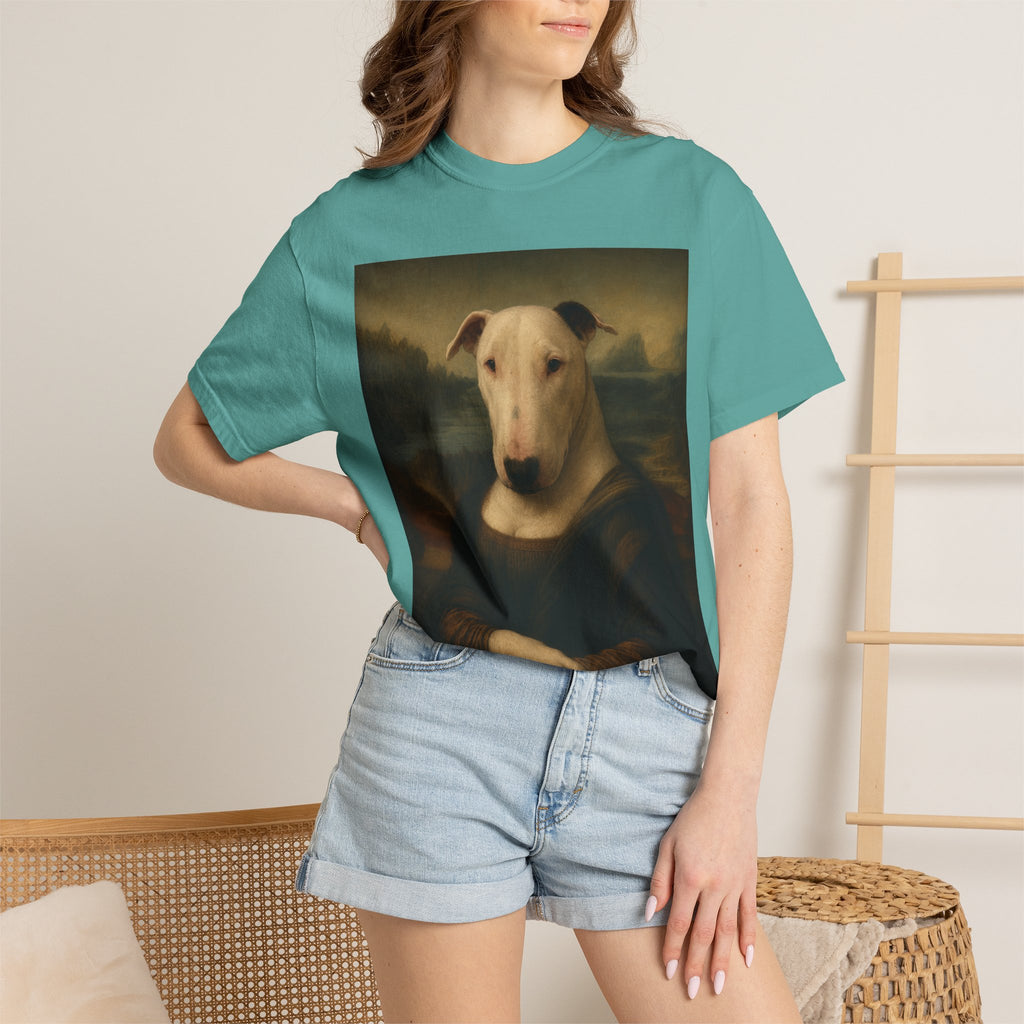 Bull Terrier Mona Lisa — after Leonardo da Vinci, c.1503 | Garment-Dyed Tee