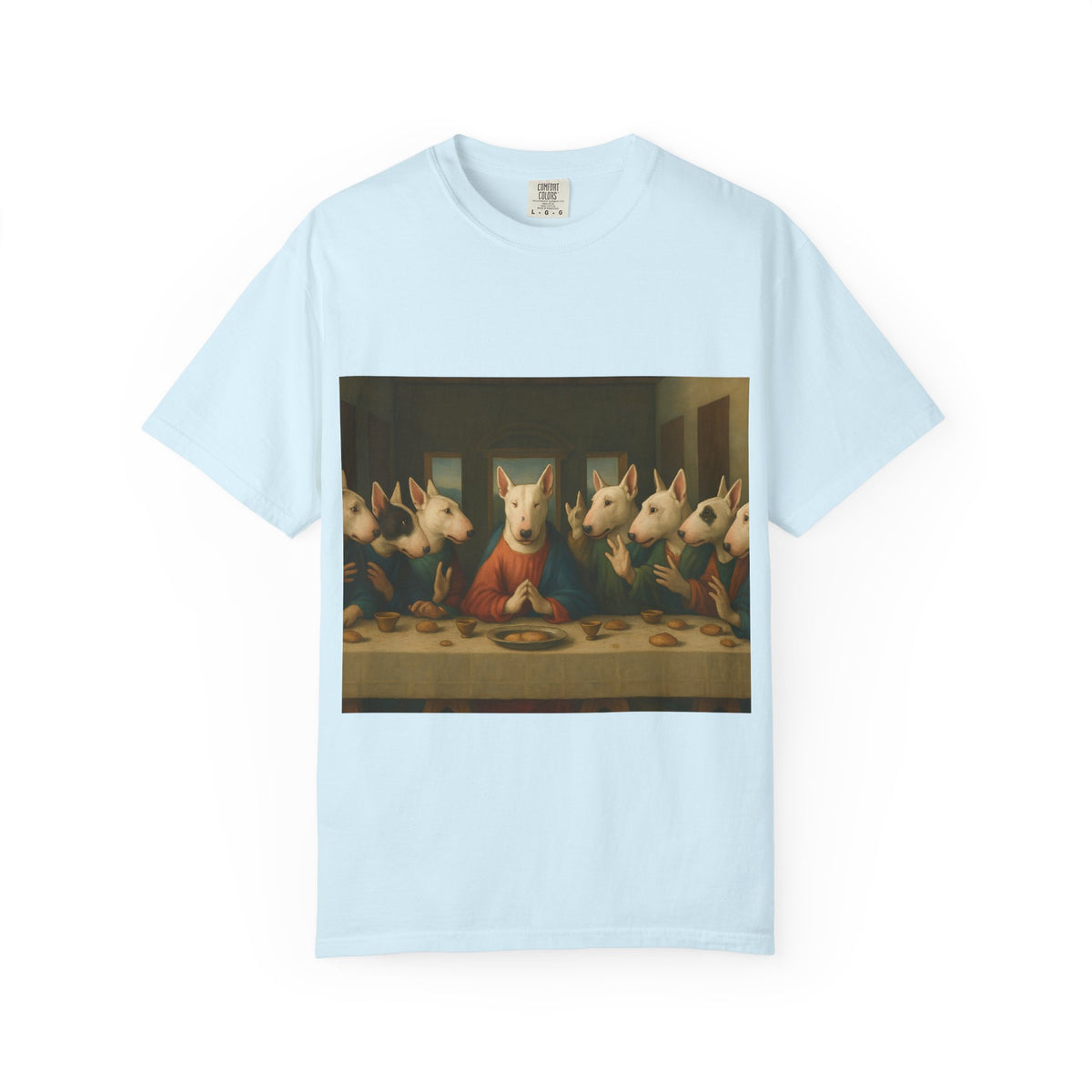 Bull Terrier The Last Supper — after Leonardo da Vinci, 1498 | Garment-Dyed Tee