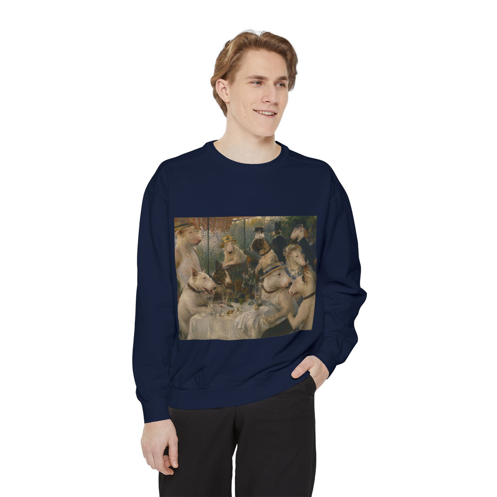 Bull Terrier Luncheon of the Boating Party — after Pierre-Auguste Renoir, 1881 | Crewneck